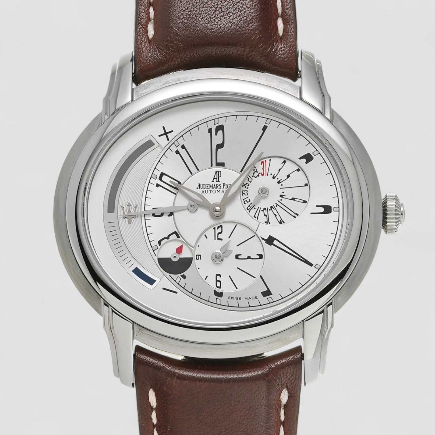 Millenary Silver colored/Leather Ø45 mm