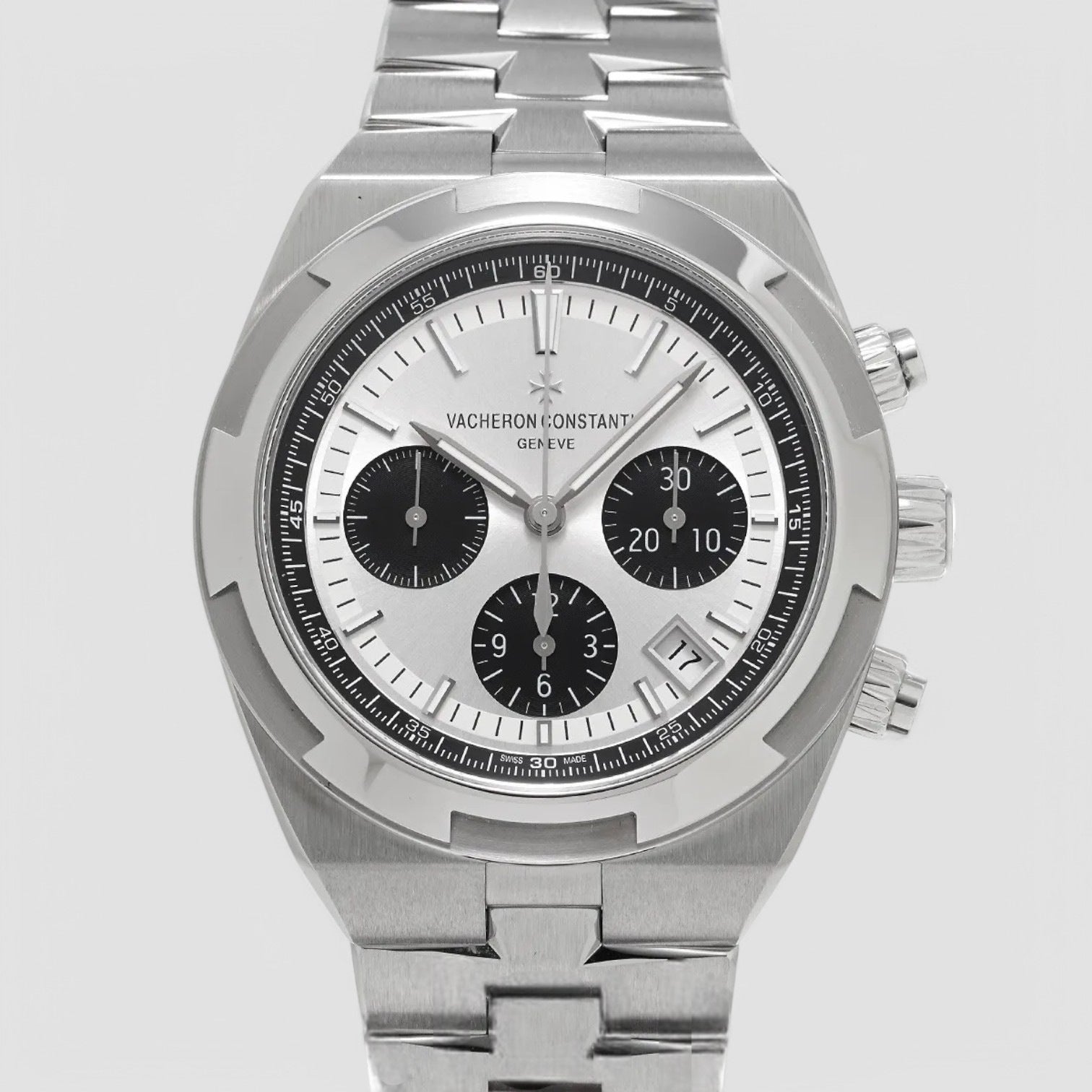 Overseas Chronograph Silver Panda Dial SS 2023