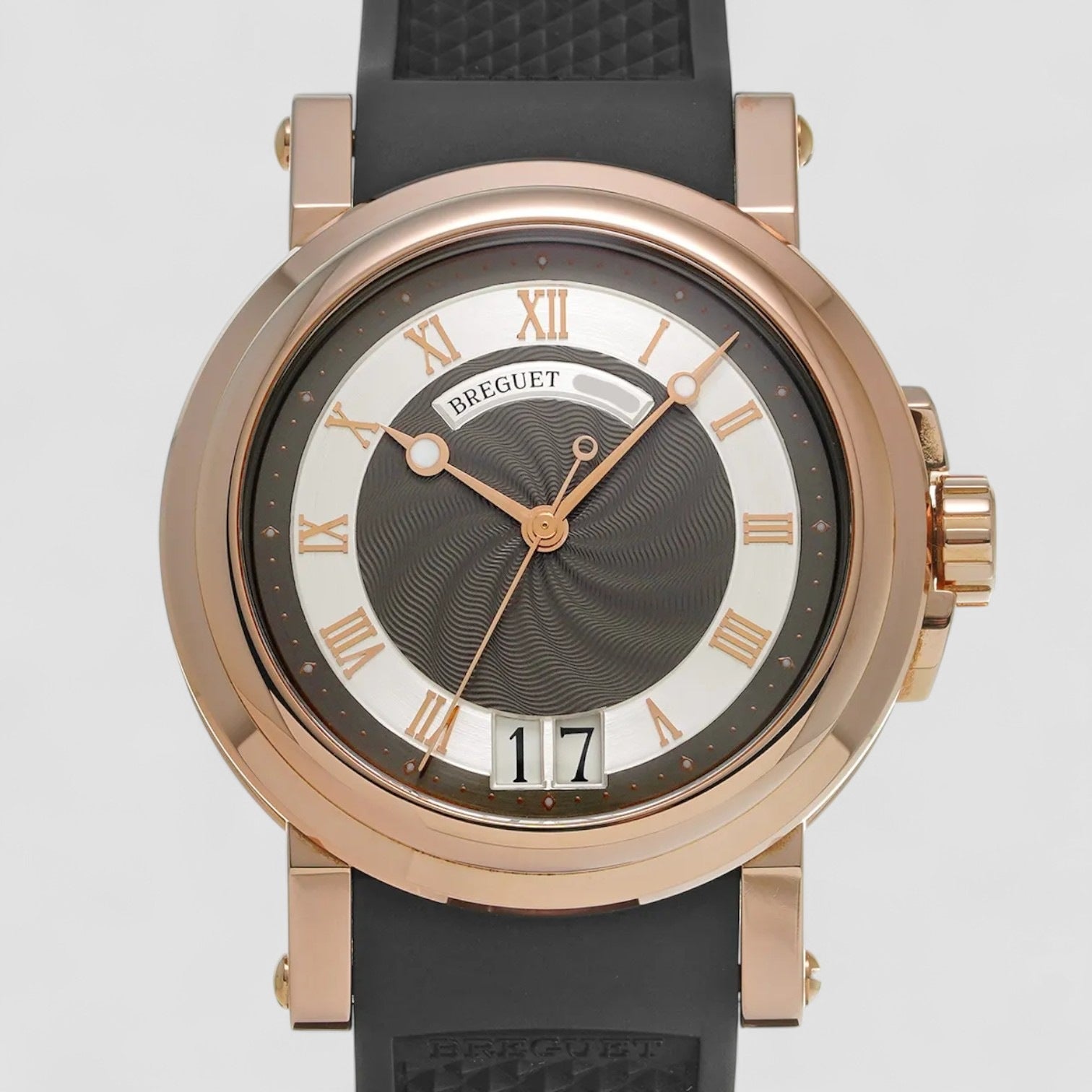Marine Automatic Big Date 18K Rose Gold / Rubber