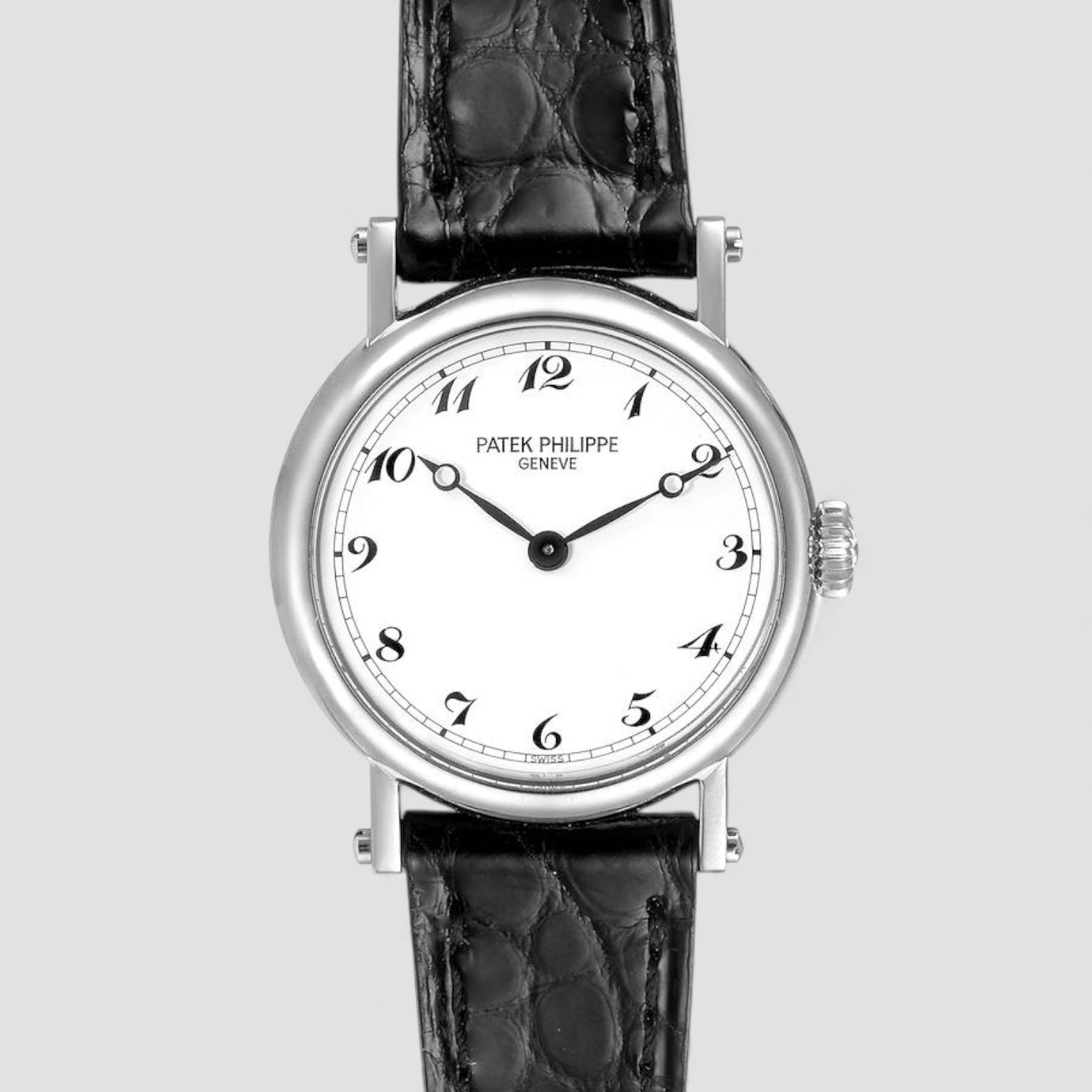 Calatrava Officer White Gold Ladies Watch
