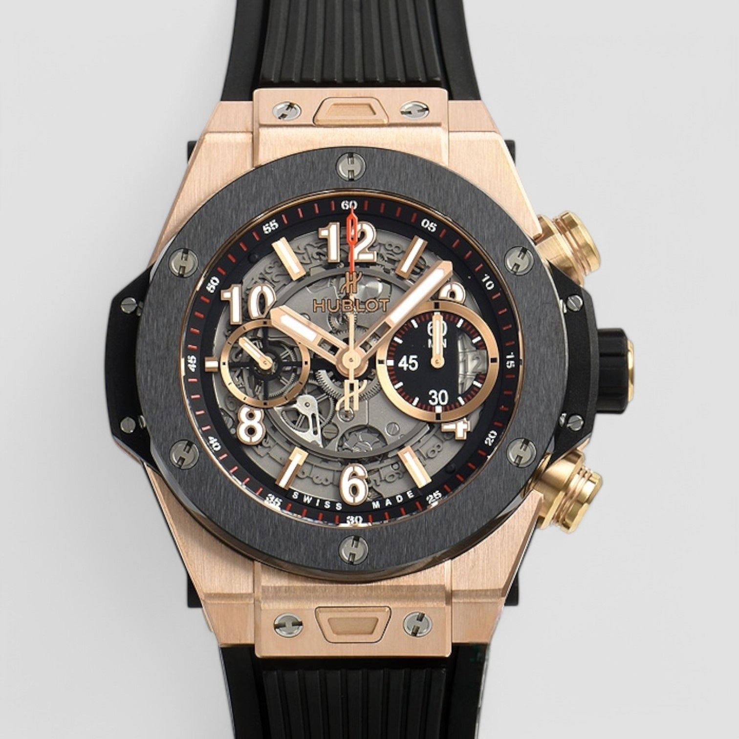 Big Bang Unico King Gold Ceramic Skeletal Dial Men's Watch