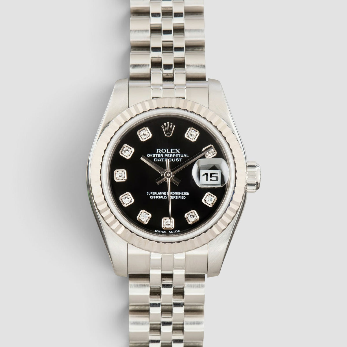 Lady-Datejust 26 Black Diamond Dial Jubilee