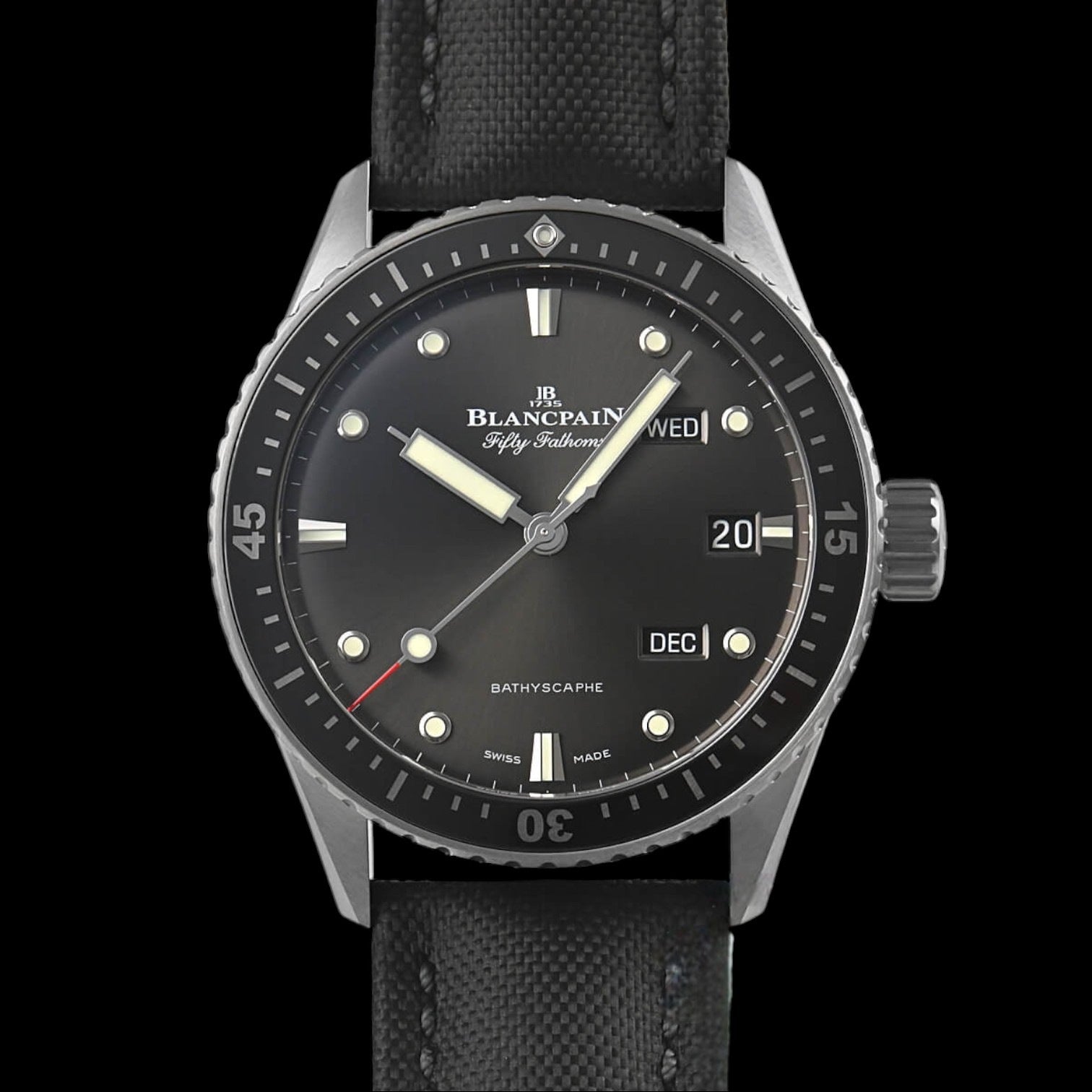 Fifty Fathoms Bathyscaphe Annual Calender Automatic Meteor Grey Dial Men's Watch