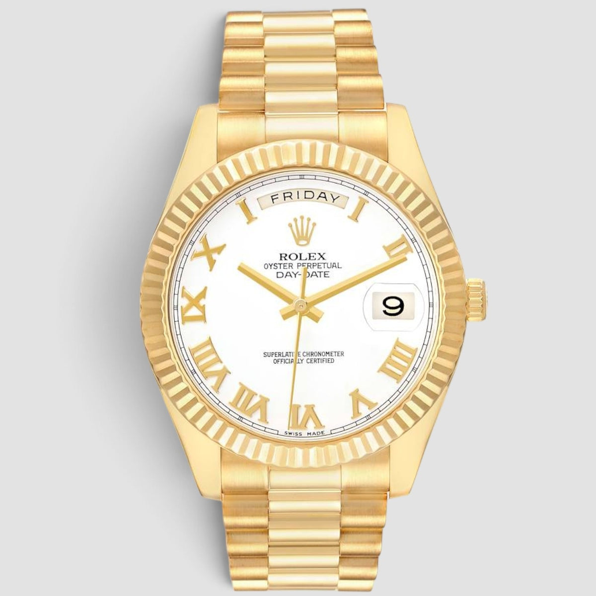 Day-Date II 41mm Yellow Gold White Dial