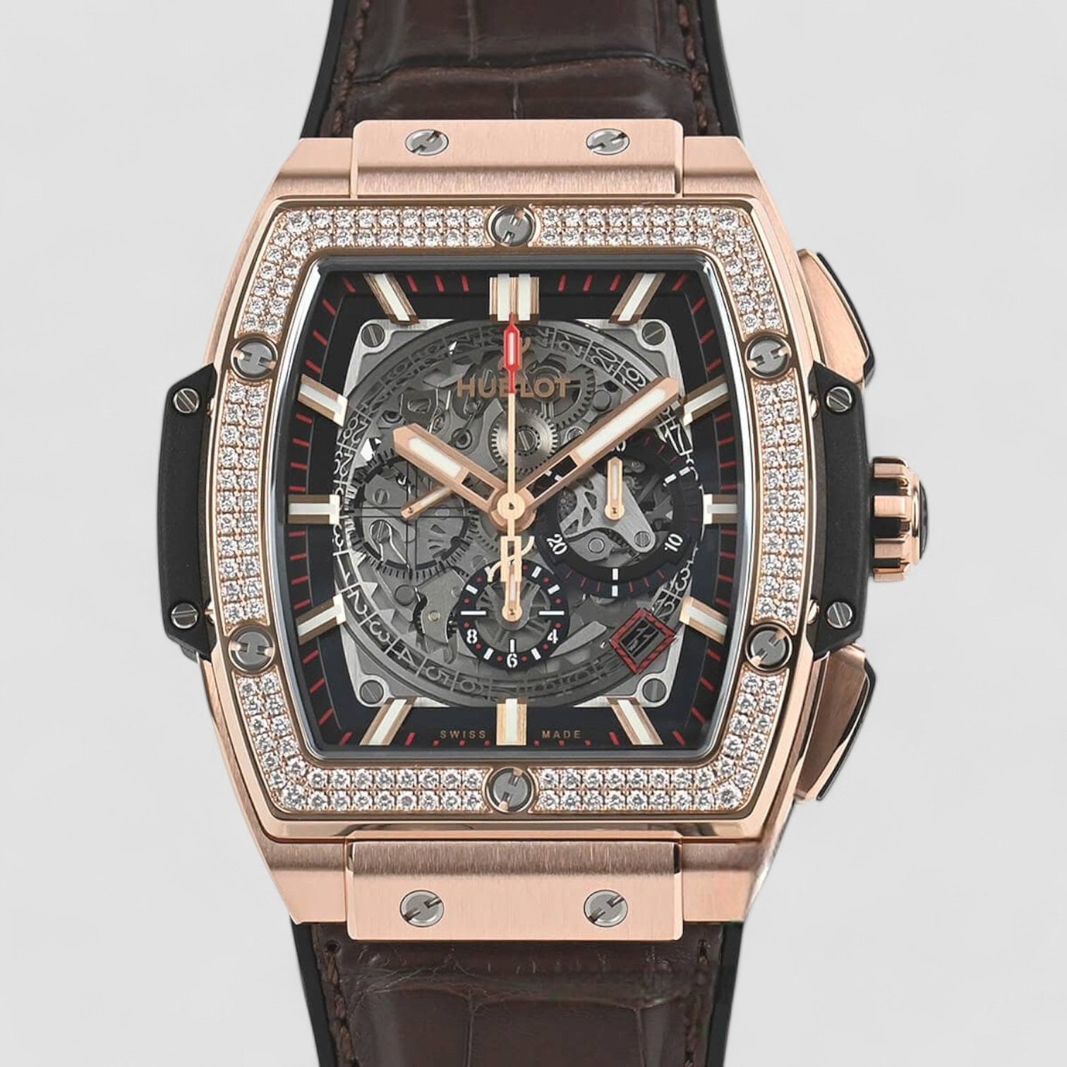 Spirit of Big Bang 18kt King Gold Diamond Men's Watch