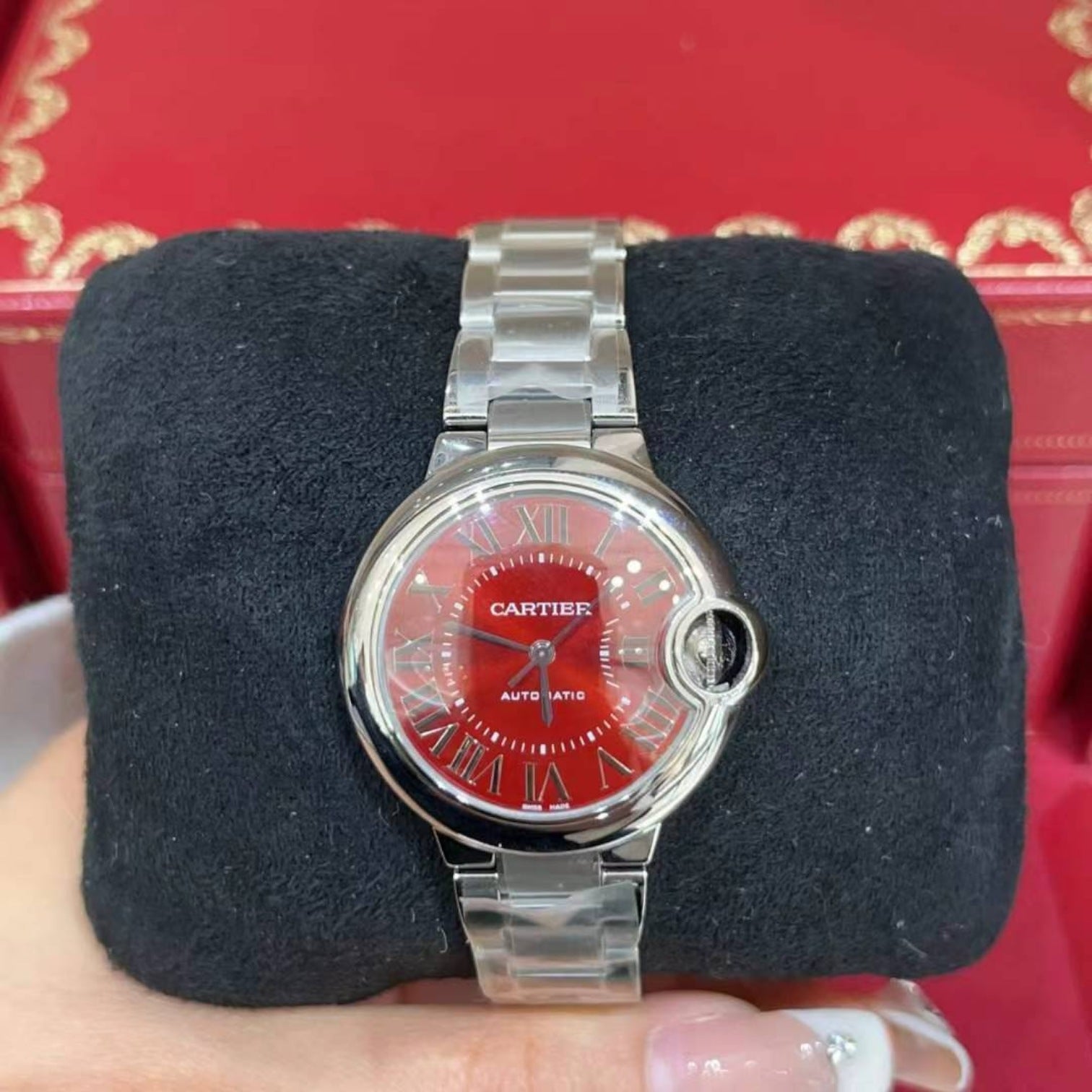 Ballon Bleu De Cartier Automatic 33 Mm Special Edition Red Dial