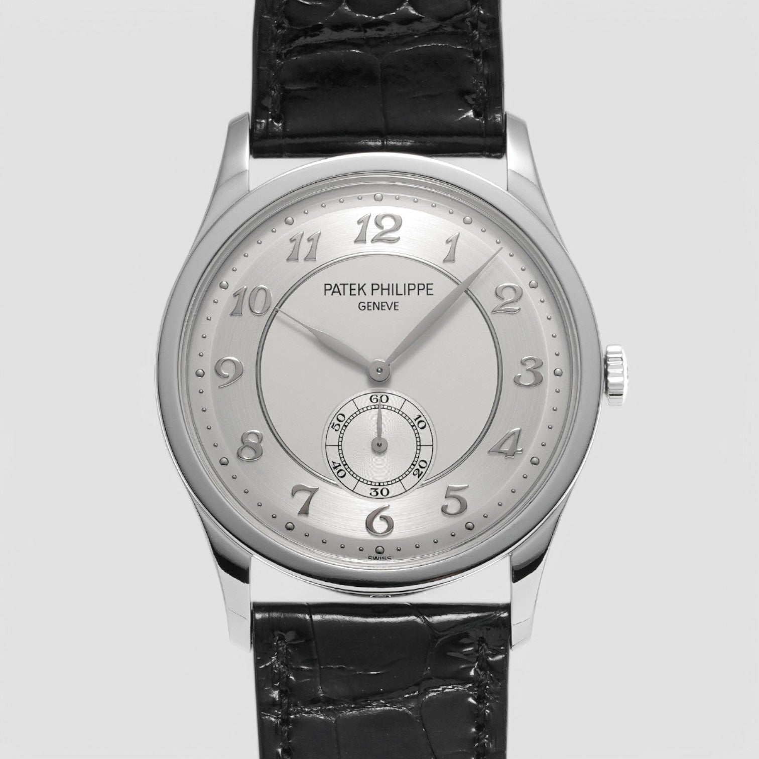Calatrava Platinum 5196P Silver Dial Arabic Numerals