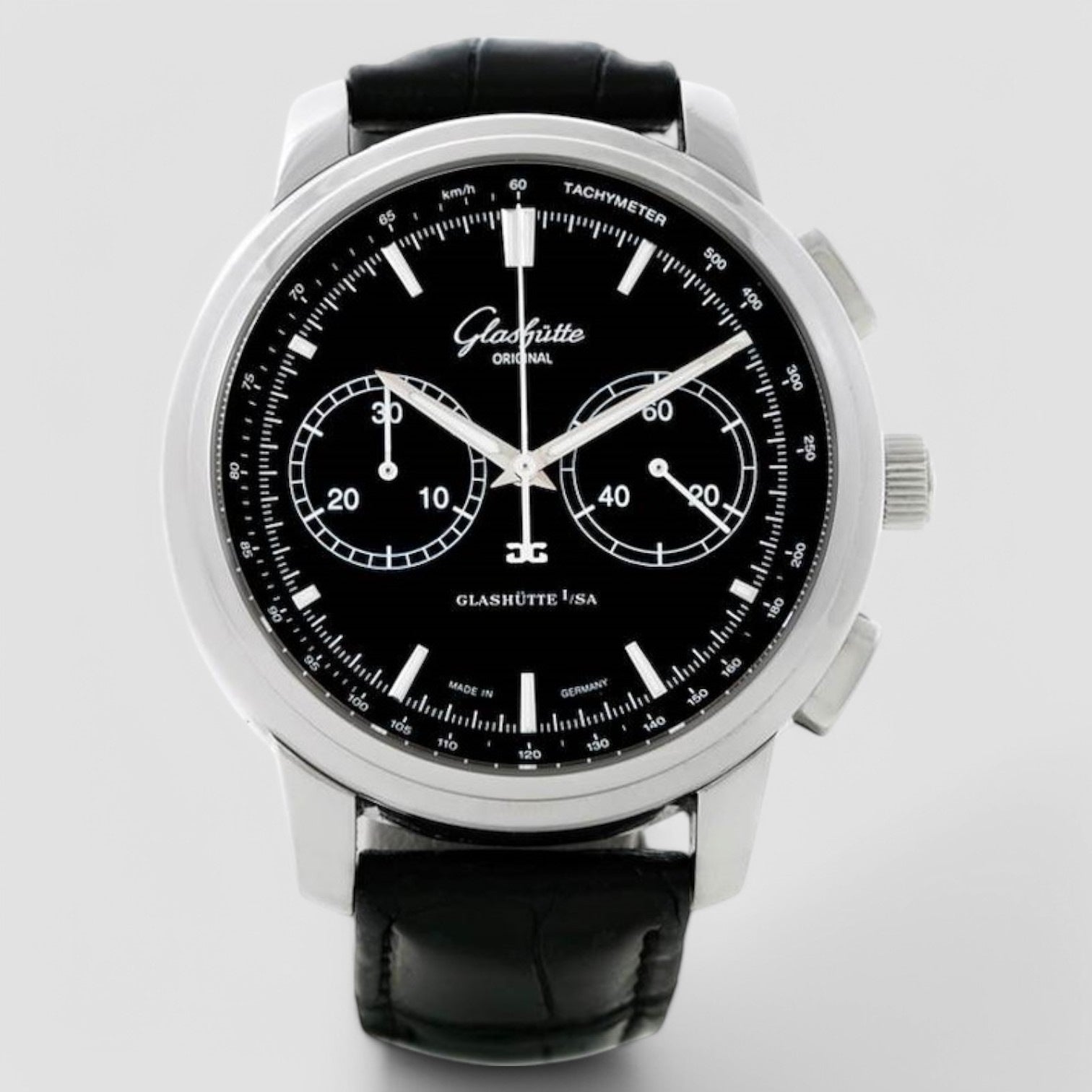 Glashutte Senator Chronograph XL Auto Black Dial Men's Watch