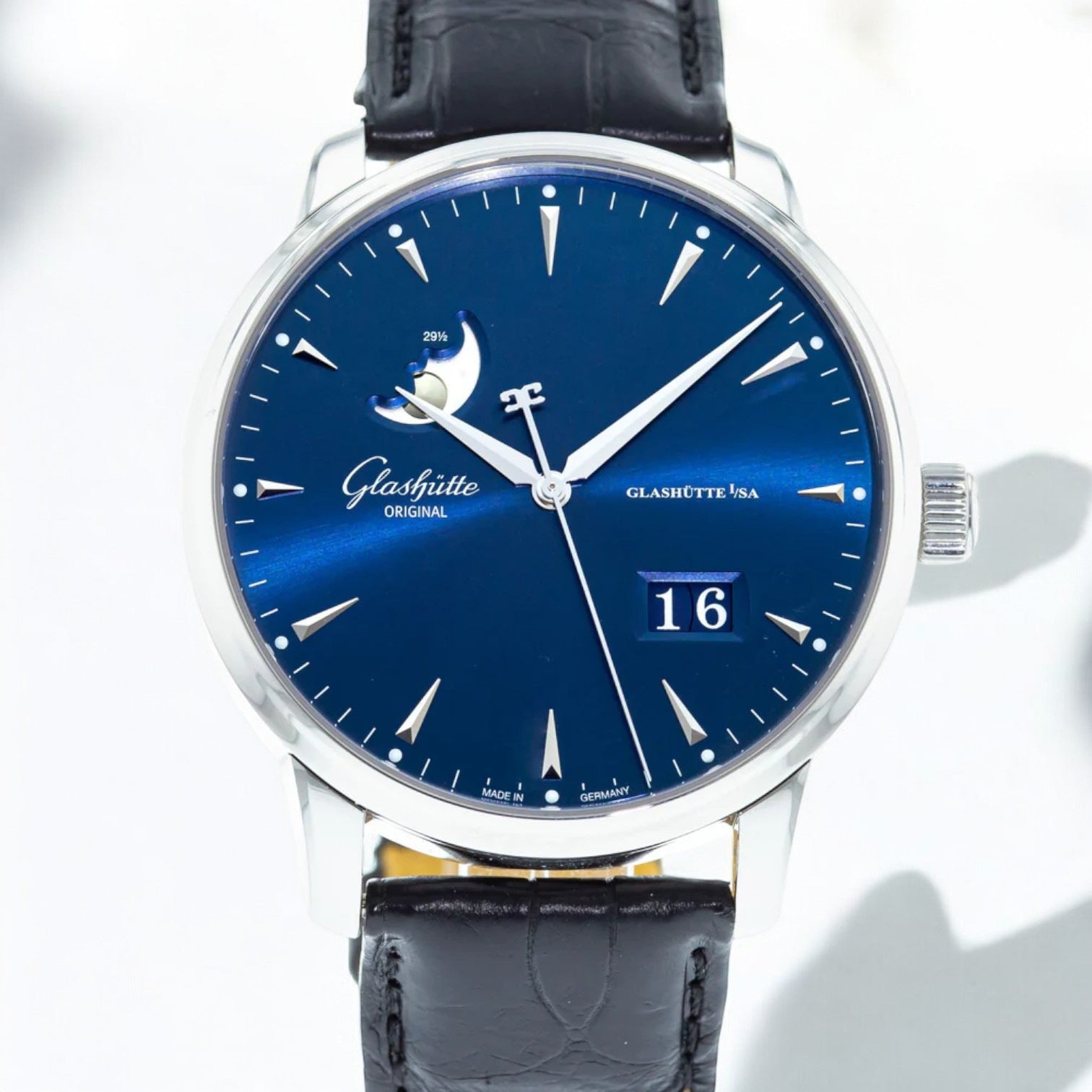 Senator Excellence Panorama Date Moonphase Automatic Blue Dial