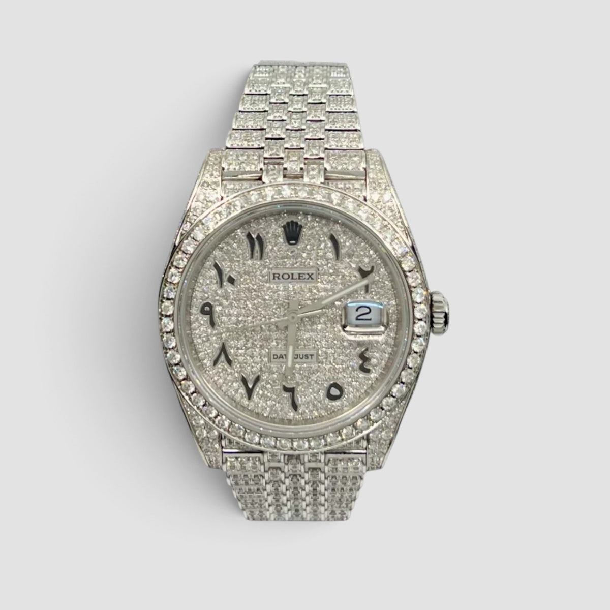 Datejust 41 Blue Arabic Diamond Dial Full Iced Jubilee