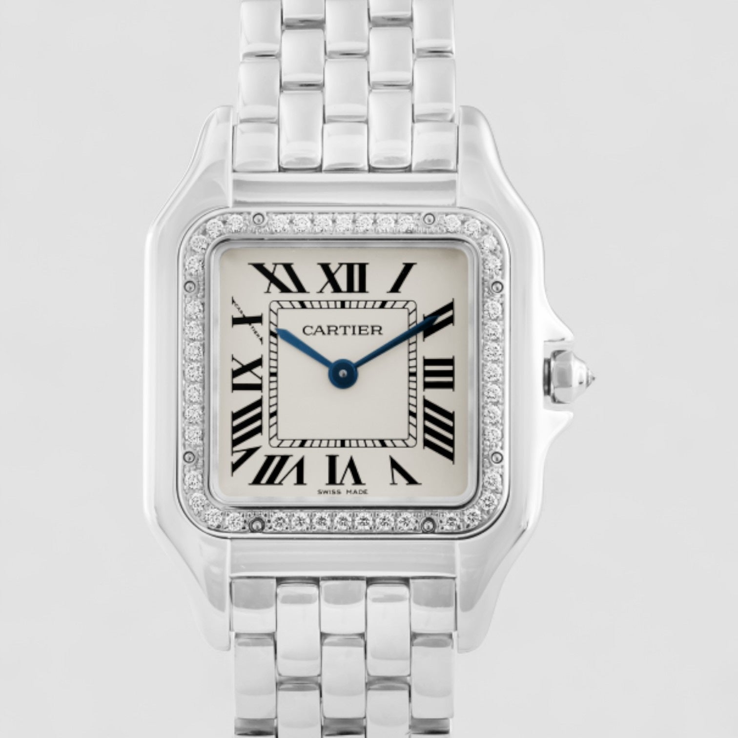 Panthere de Cartier Silver Dial 18kt White Gold Ladies Watch