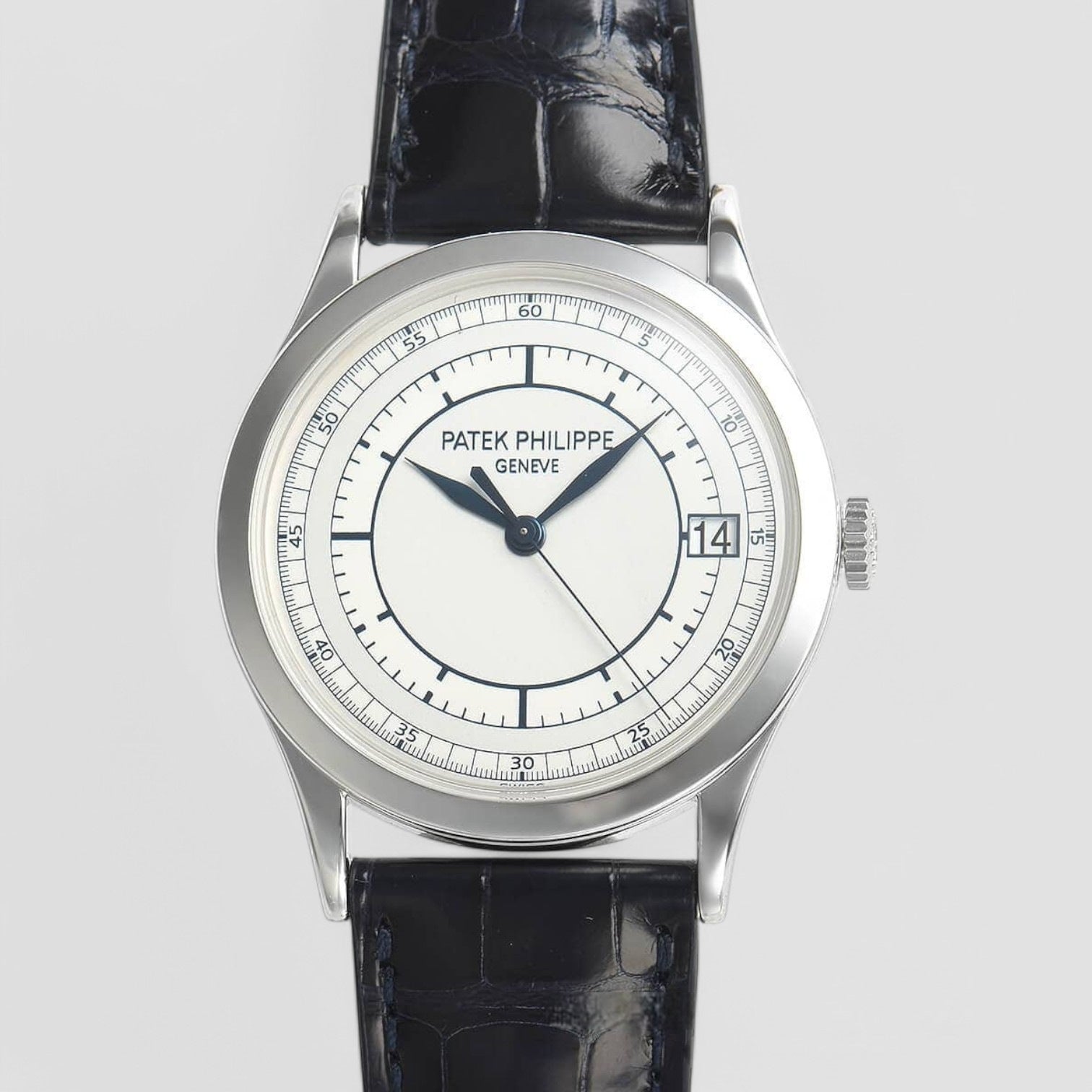 Calatrava 5296G 18K White Gold Sector Dial