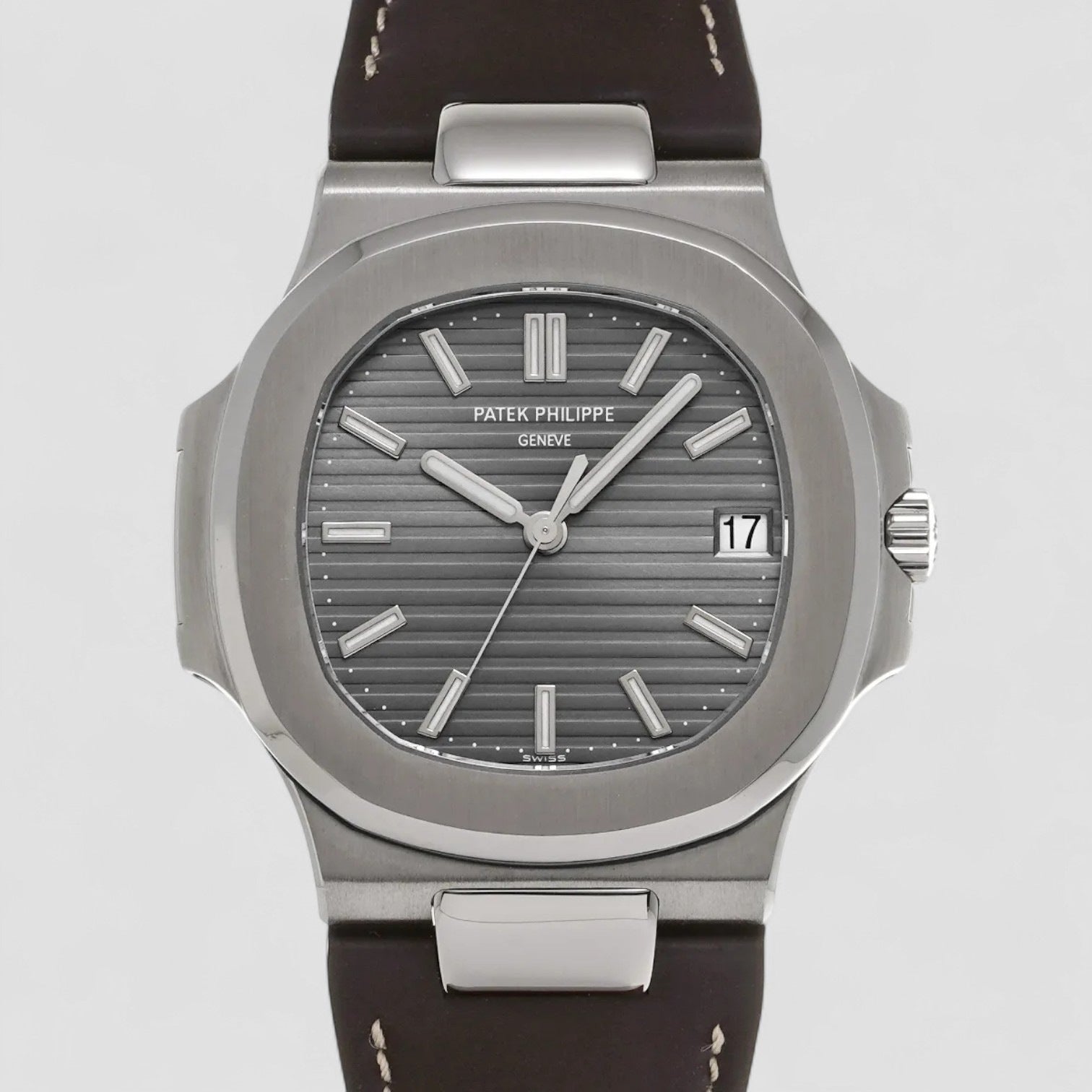 Nautilus Grey Dial 18K White Gold