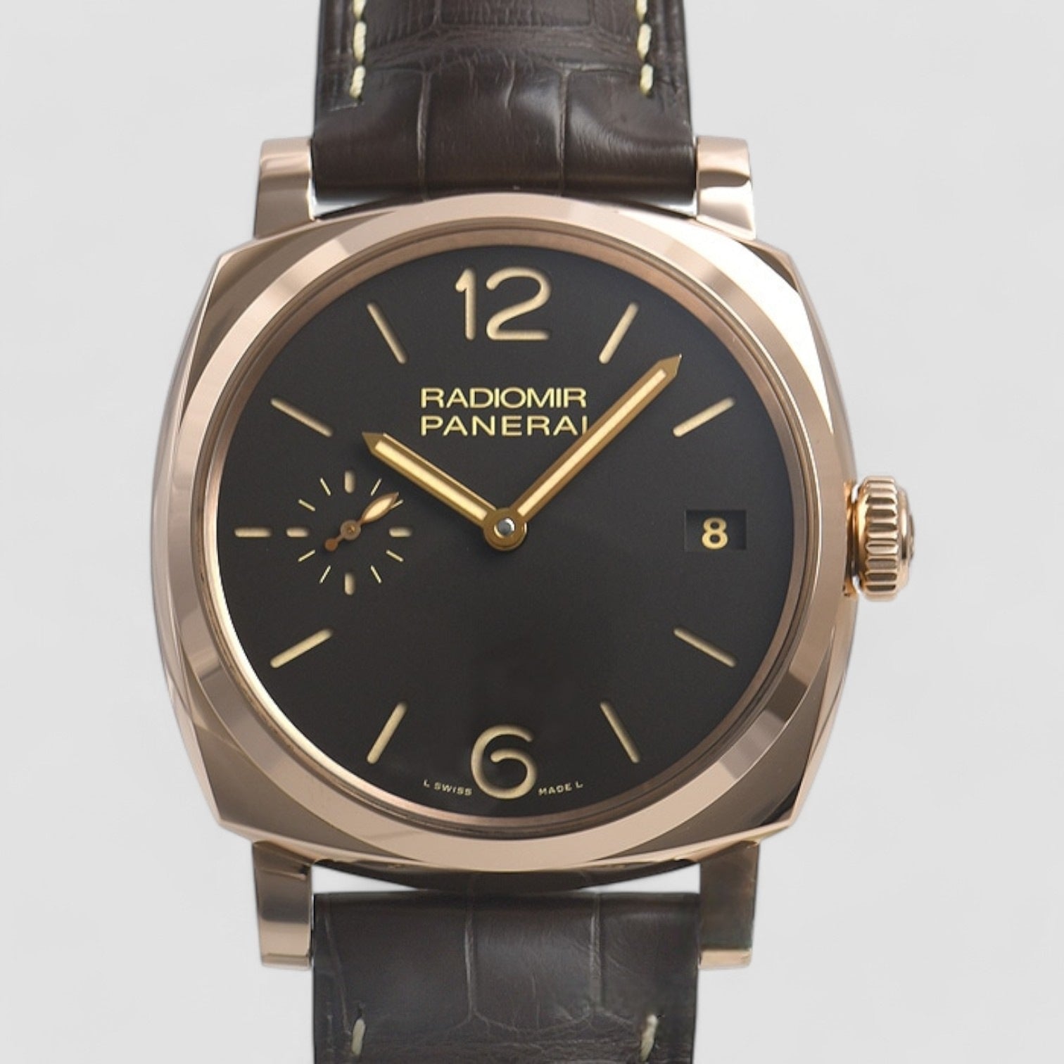 Radiomir Brown Dial 18kt Rose Gold Men's Watch