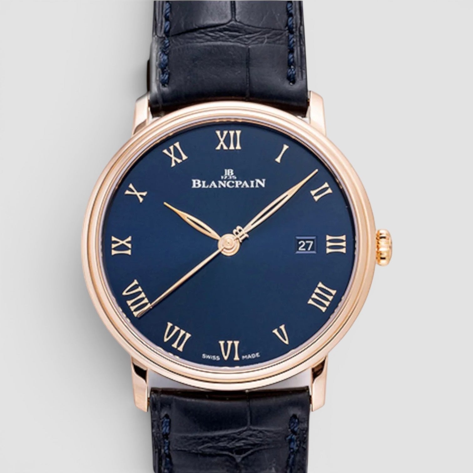Villeret Ultra-Slim Automatic 40mm Rose Gold Blue Dial