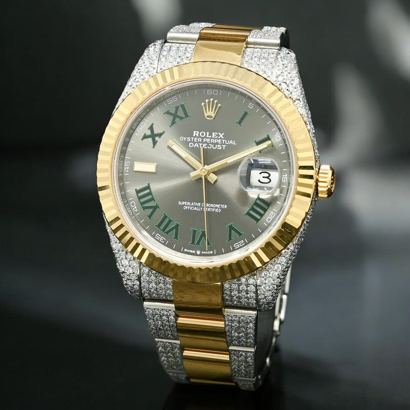 DATEJUST 41MM - WIMBLEDON FLUTED ICED out