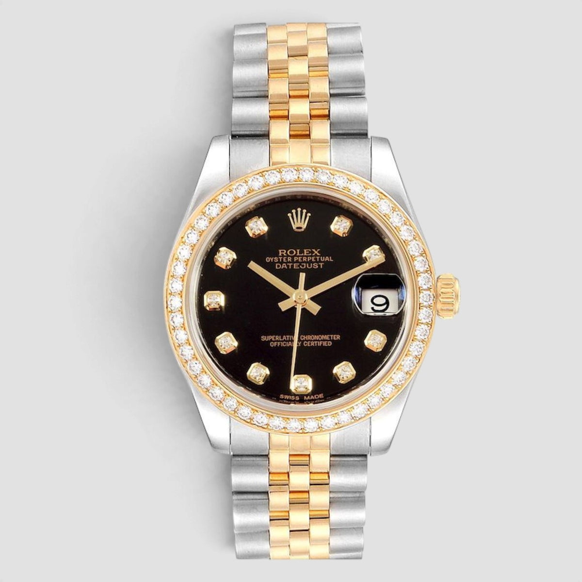 Datejust 31 Black Diamond Dial Jubilee