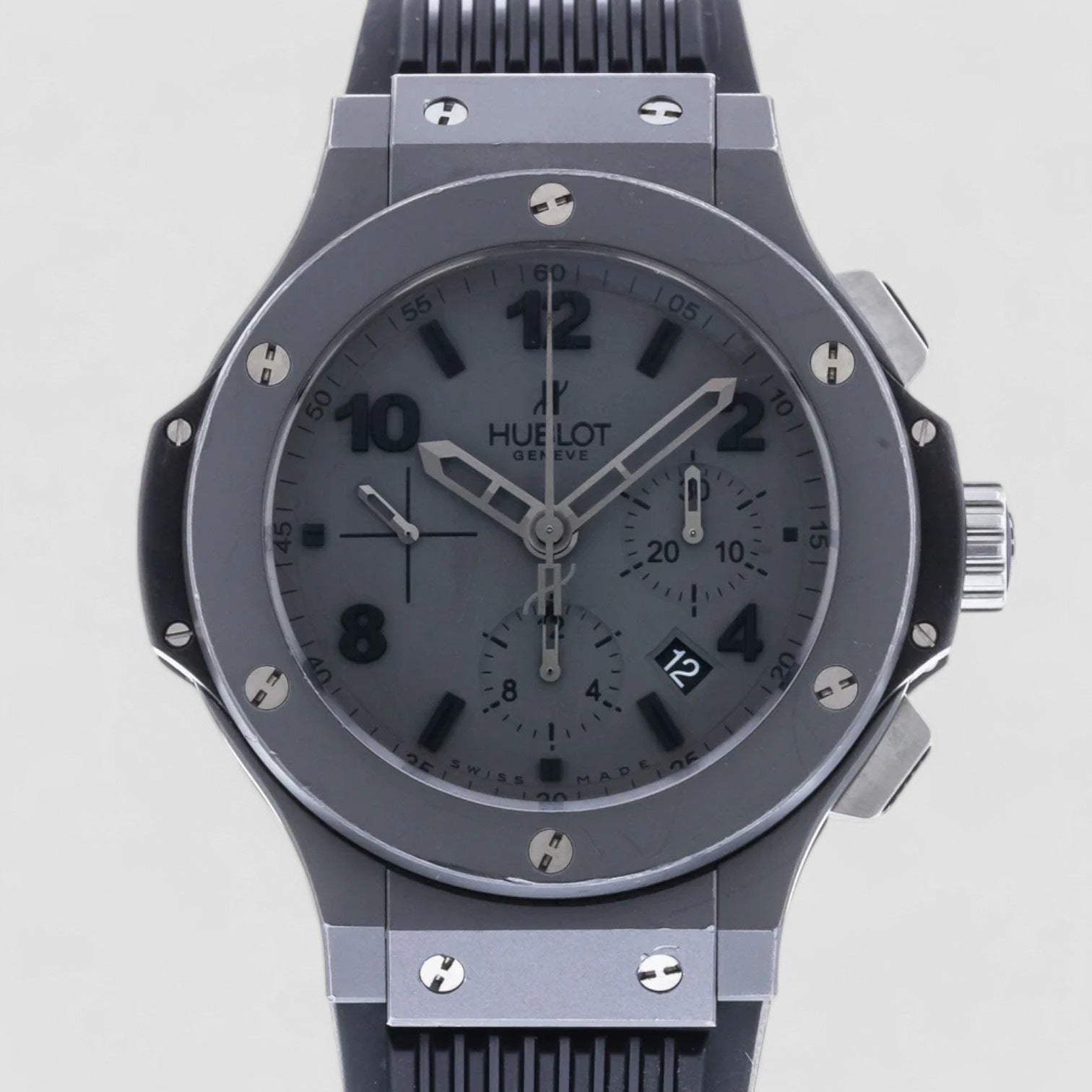 Big Bang Matte Grey Dial Black Men's Watch