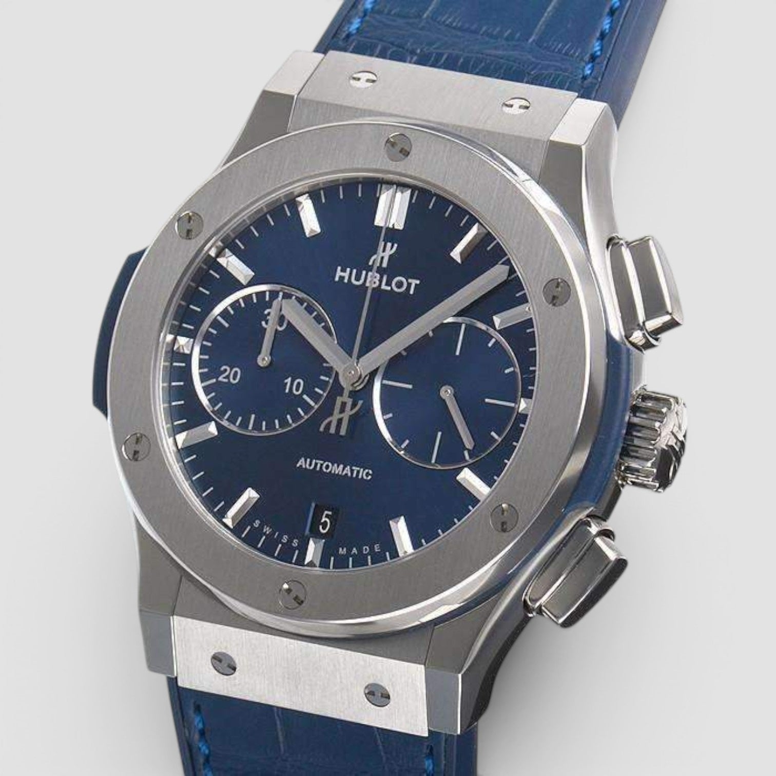 Classic Fusion Blue Chronograph 45mm Titanium Blue Dial