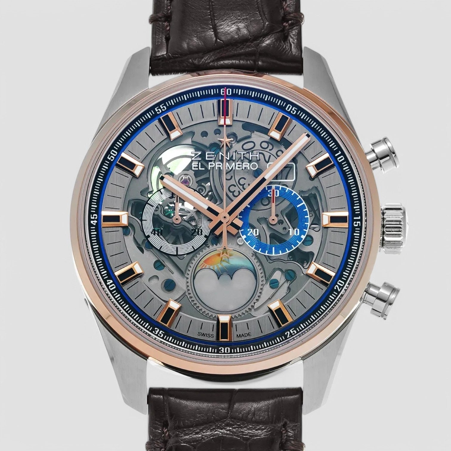 Chronomaster El Primero Grande Date Full Open Moon Phase Men's Watch