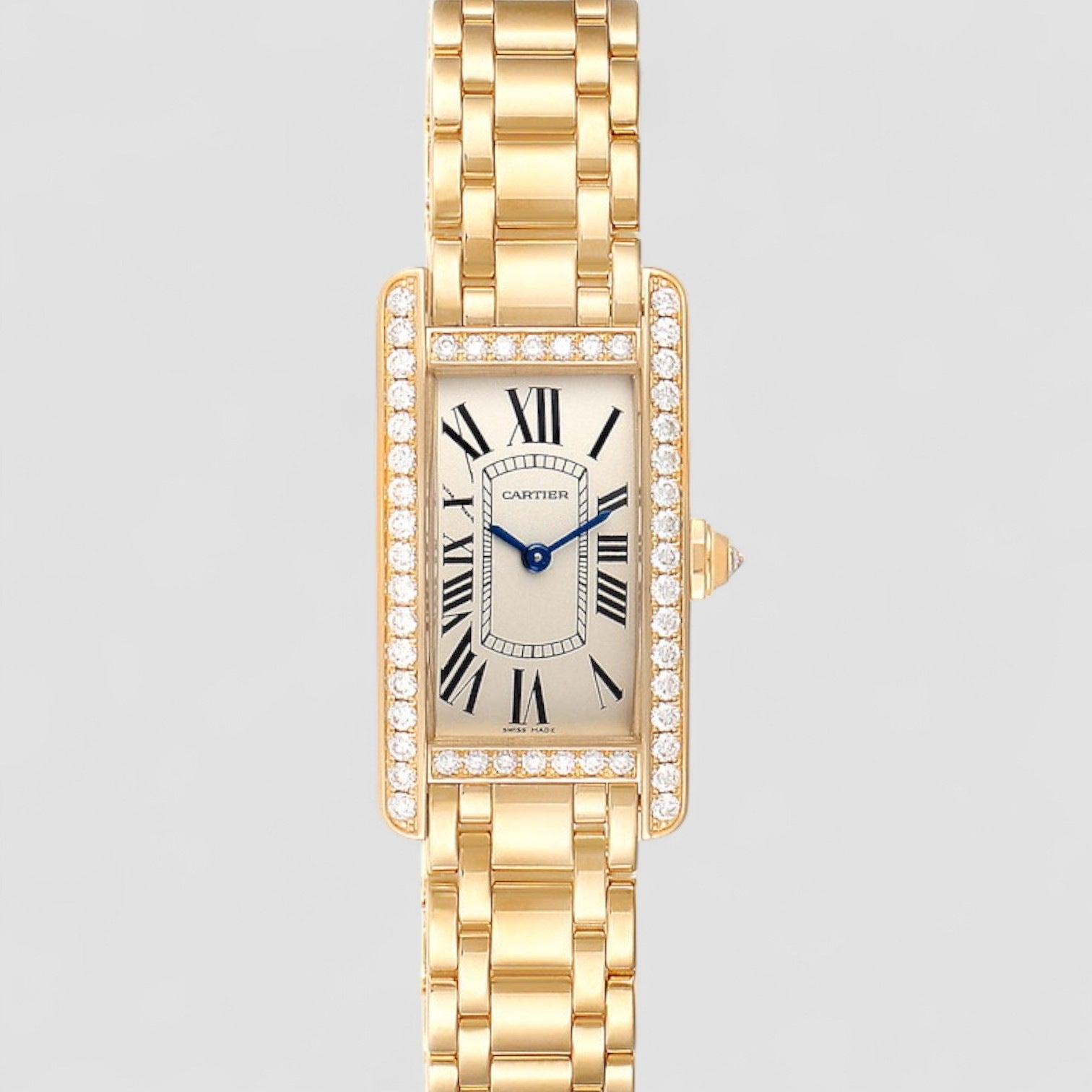 Tank Americaine Yellow Gold Diamond Ladies Watch