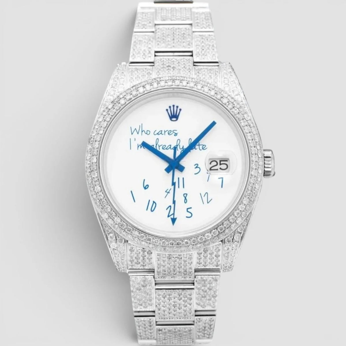 Datejust 41 “WHO CARES” Full Iced Out