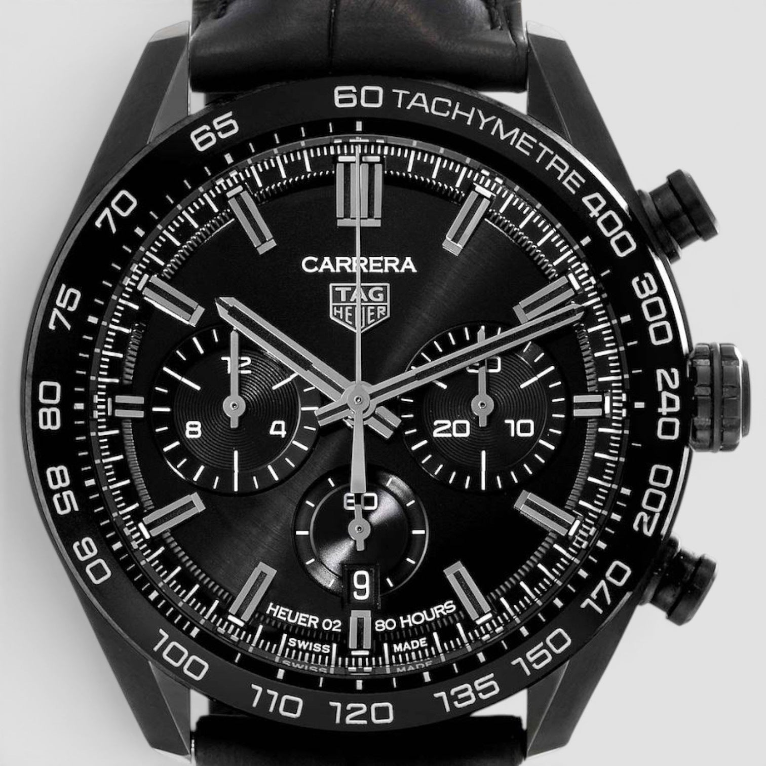 Carrera Chronograph Japan Special Edition Steel DLC Mens Watch
