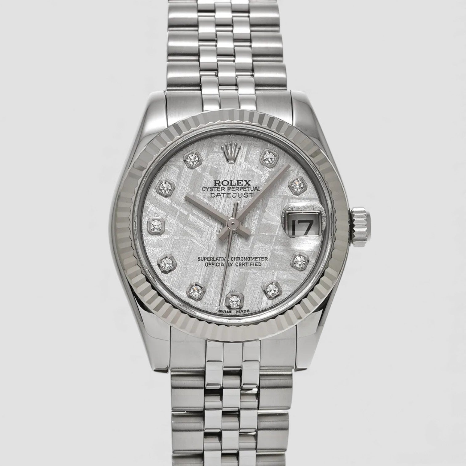 Datejust 31 Automatic Sliver Meteorite Dial Diamond Jubilee Ladies Watch
