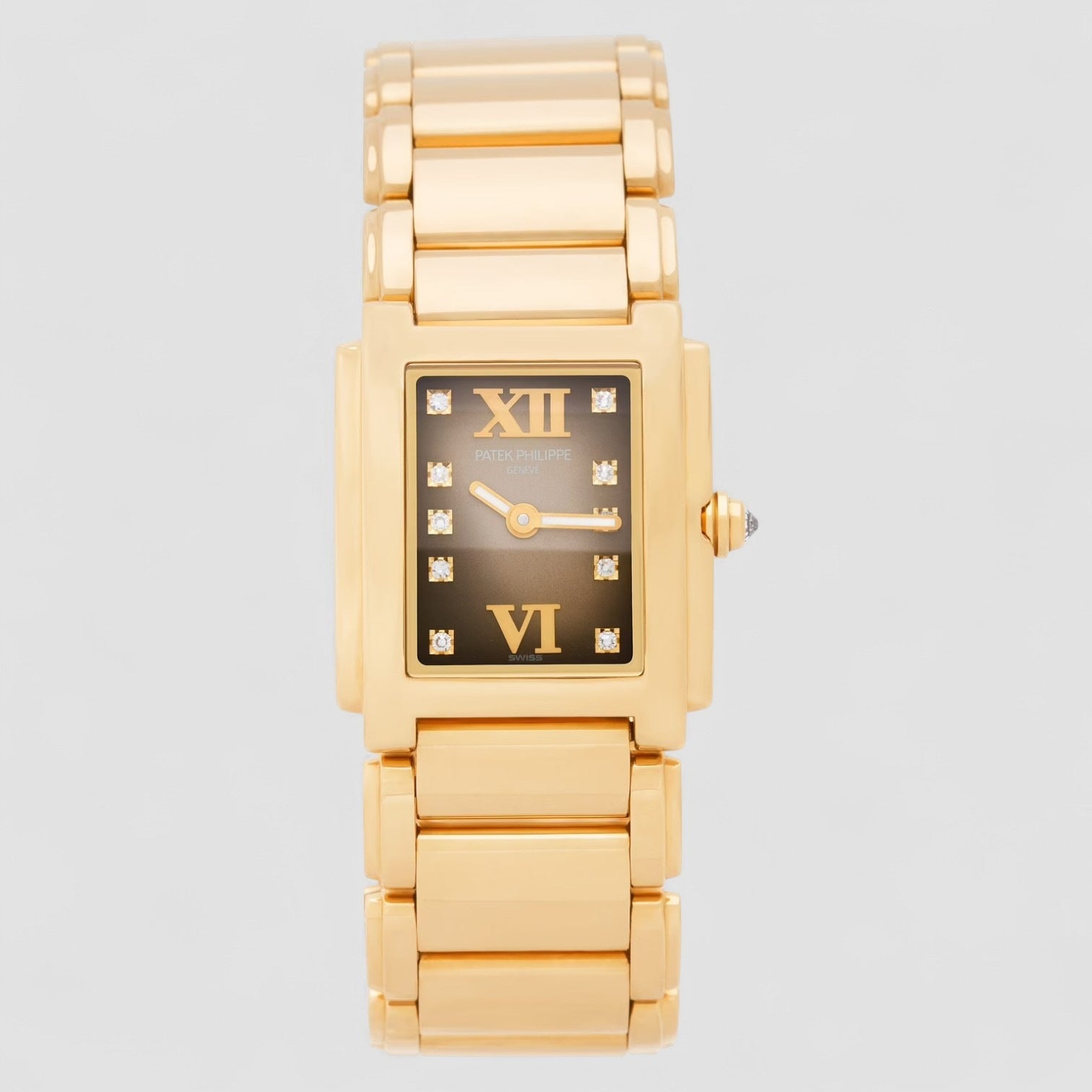 Twenty 4 18K Gold Diamond Dial Ladies Watch