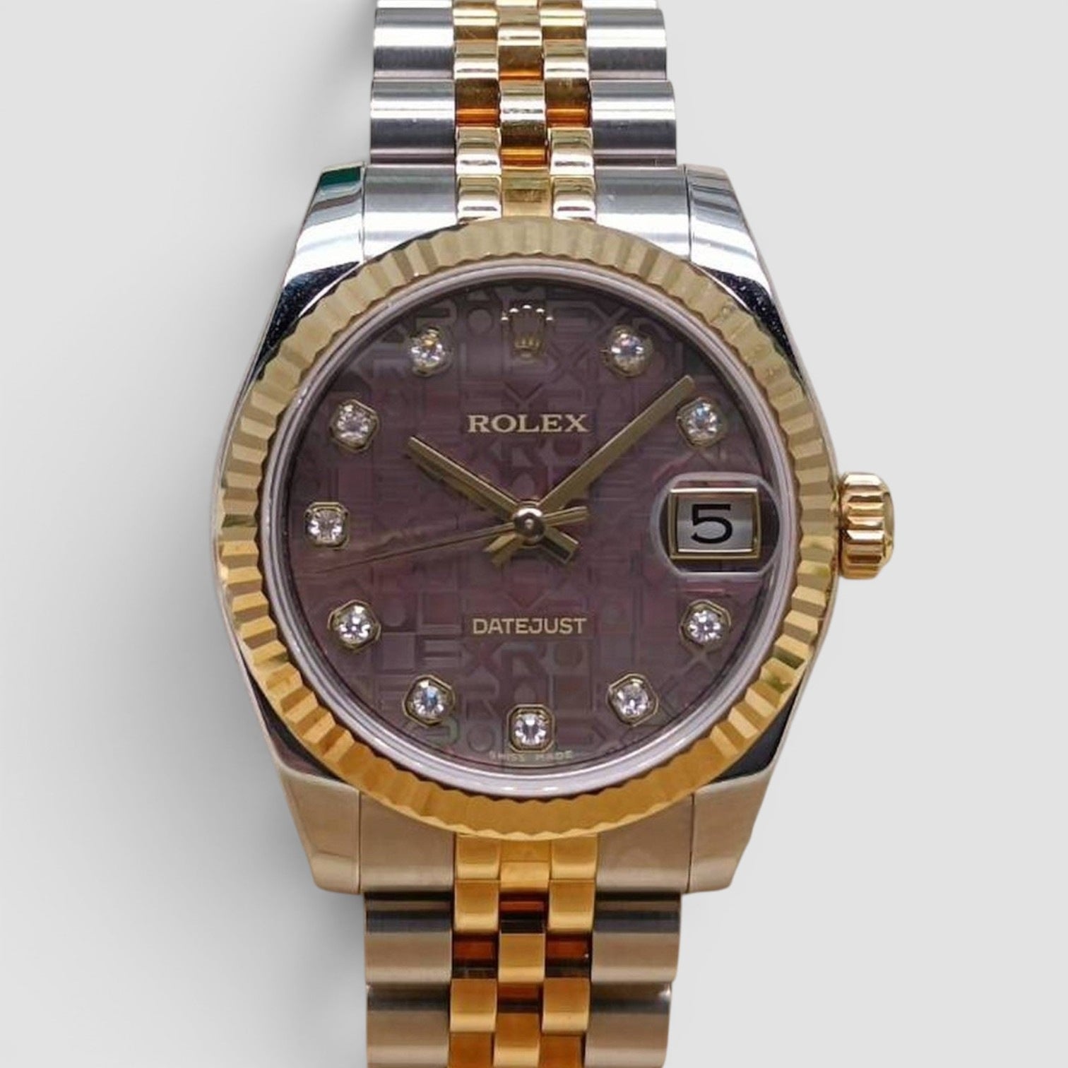 Datejust 31 rare dark tahiti MOP computer diamond dial jubilee