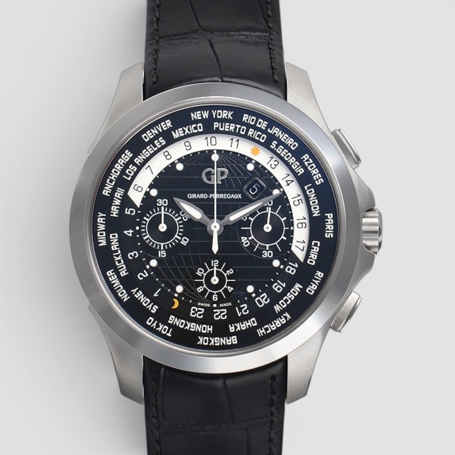 Traveller WW.TC 44mm Stainless Steel Black Dial