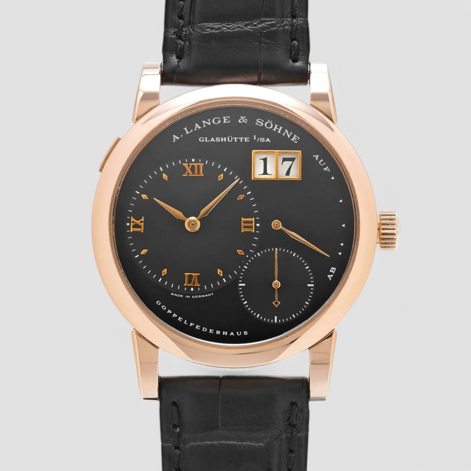 Lange 1 18K Rose Gold Black Dial