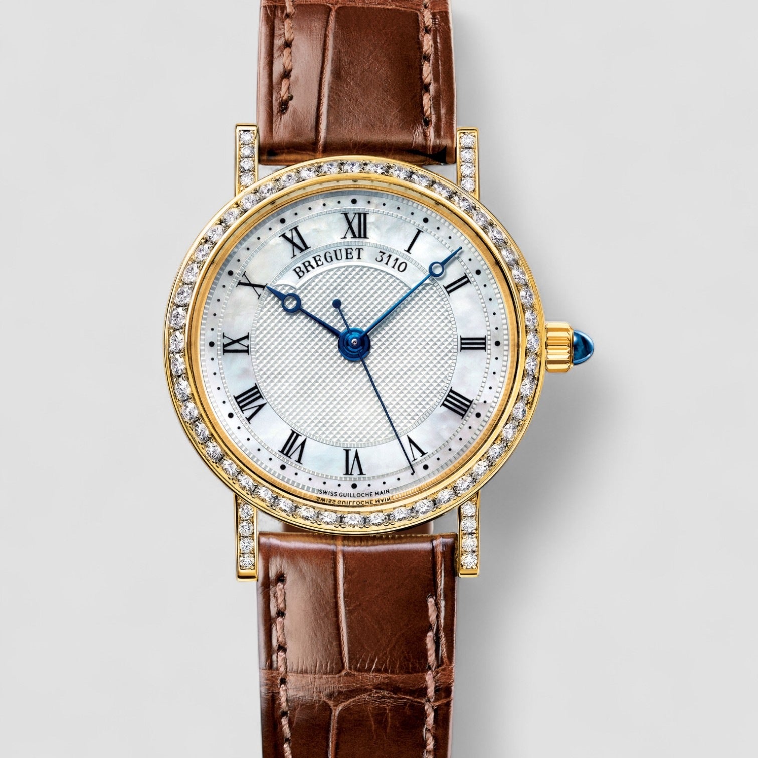 Classique Natural White Dial 18K Yellow Gold 30mm