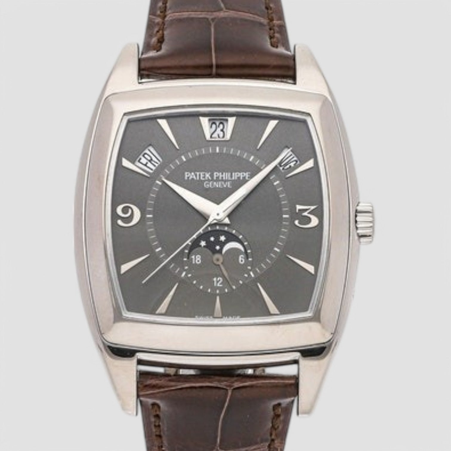Gondolo Calendario 5135G 18K White Gold Grey Dial