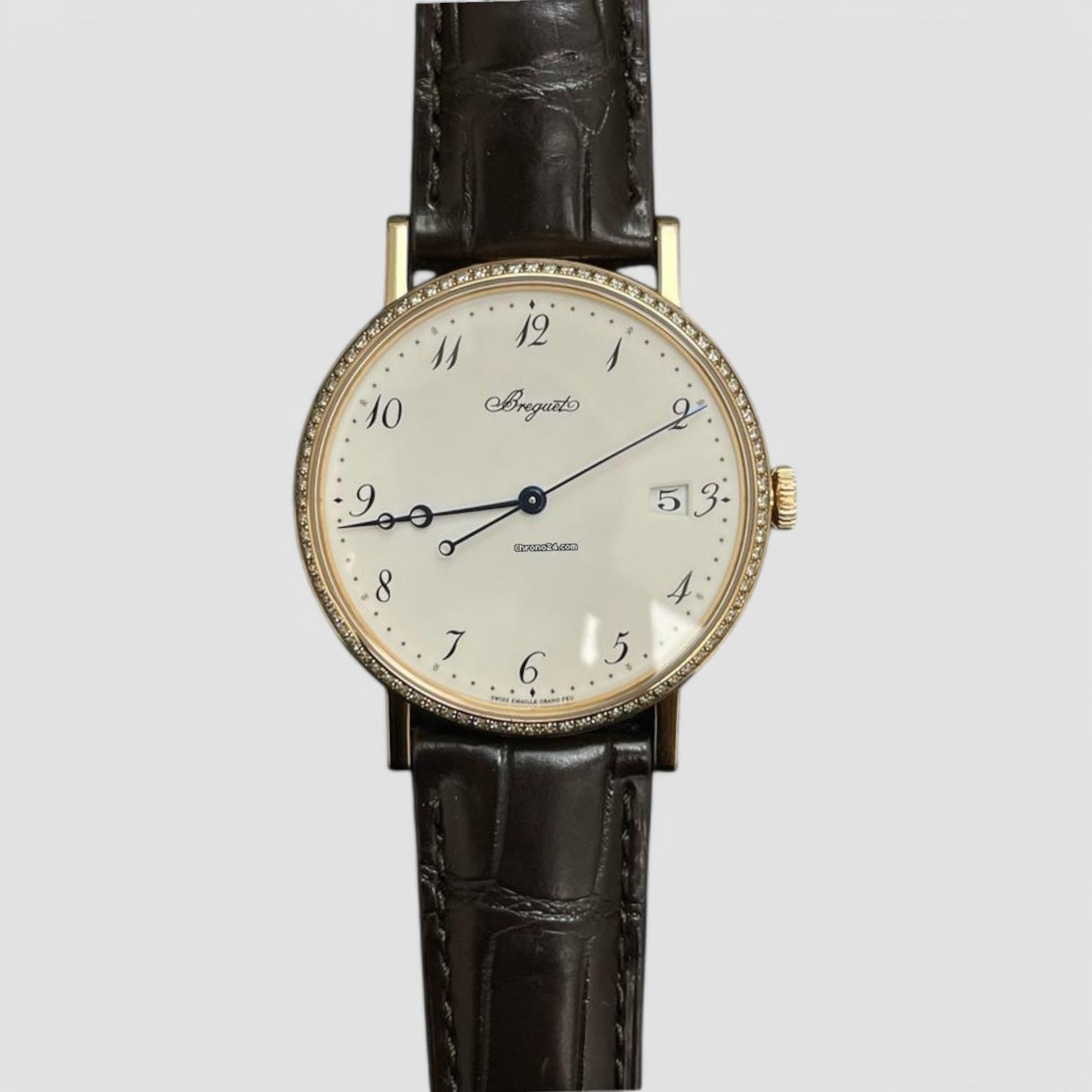 Classique Automatic Enamel Dial and Diamond Bezel / 18K Rose Gold