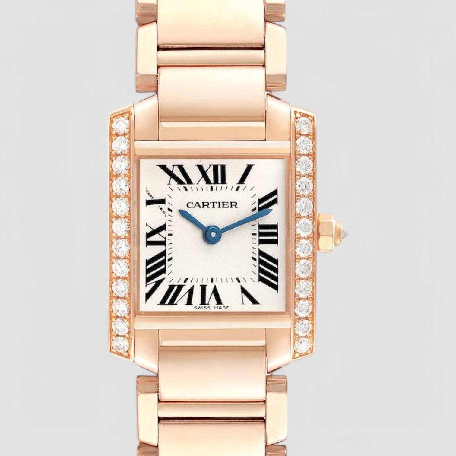 Tank Francaise Rose Gold Diamond Ladies Watch
