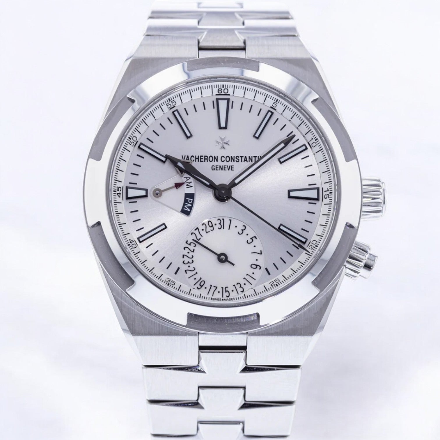 Overseas Dual Time SS Silver Dial