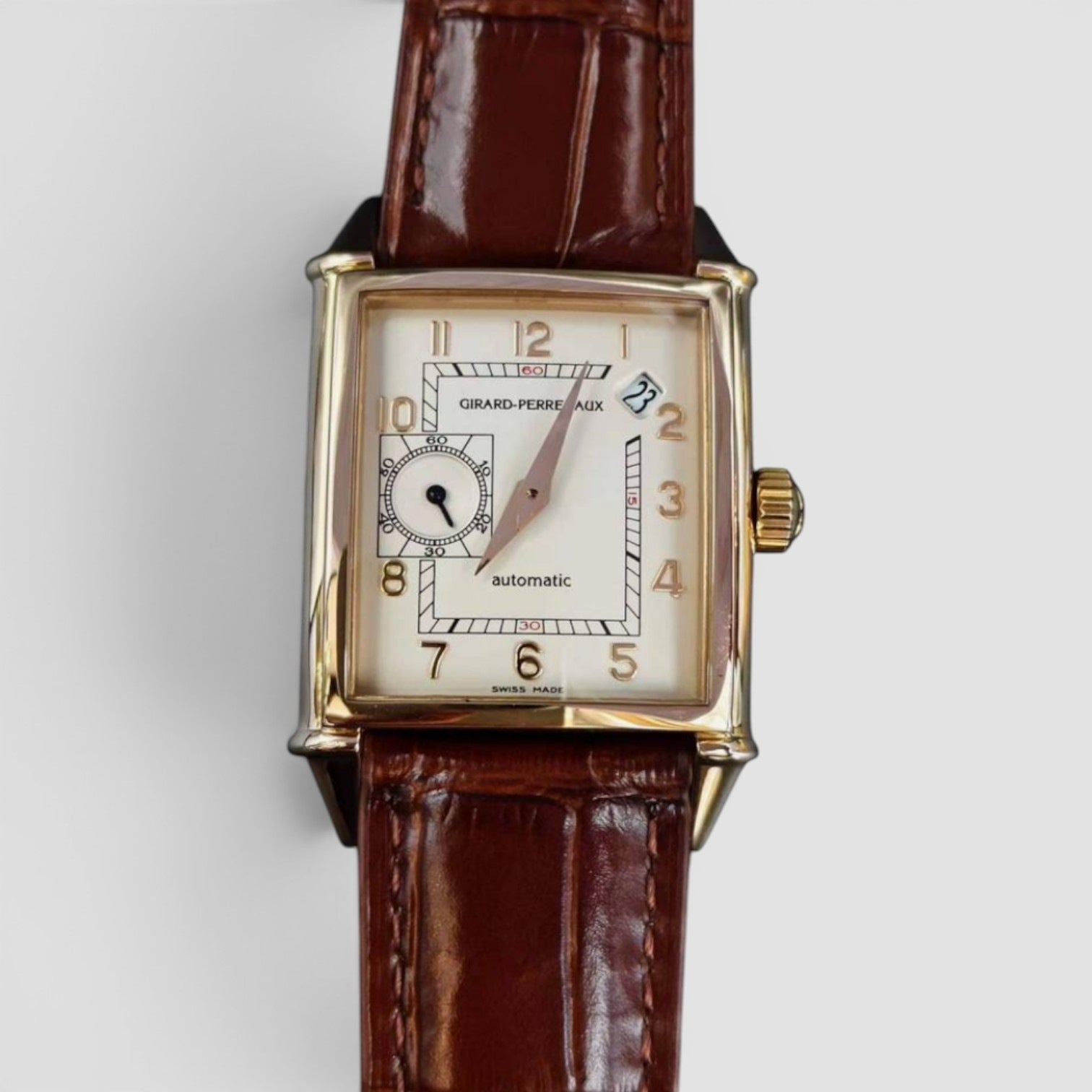 Vintage 1945 18K Rose Gold White Dial