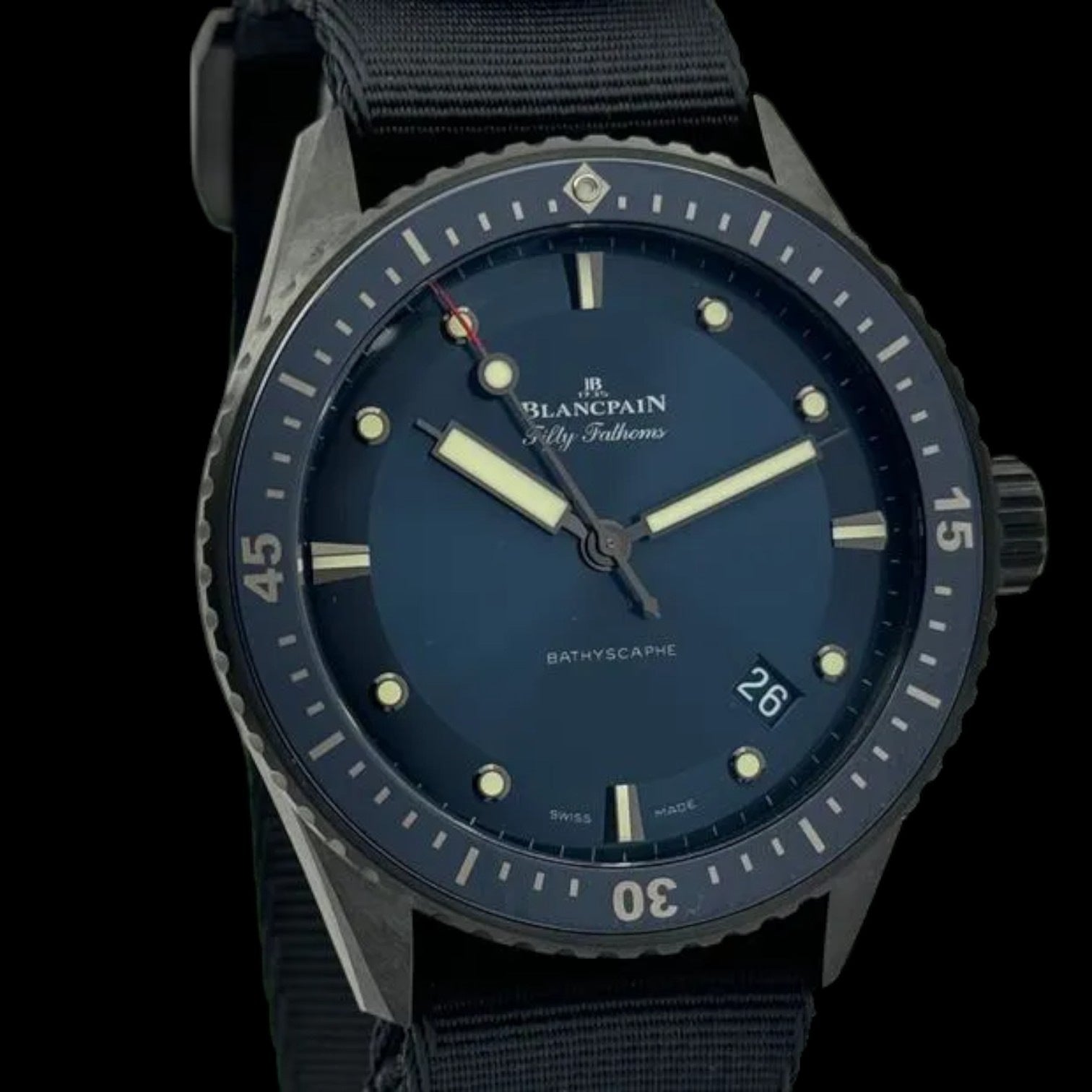 Fifty Fathoms Bathyscaphe Ceramic Bucherer Blue Limited Edition