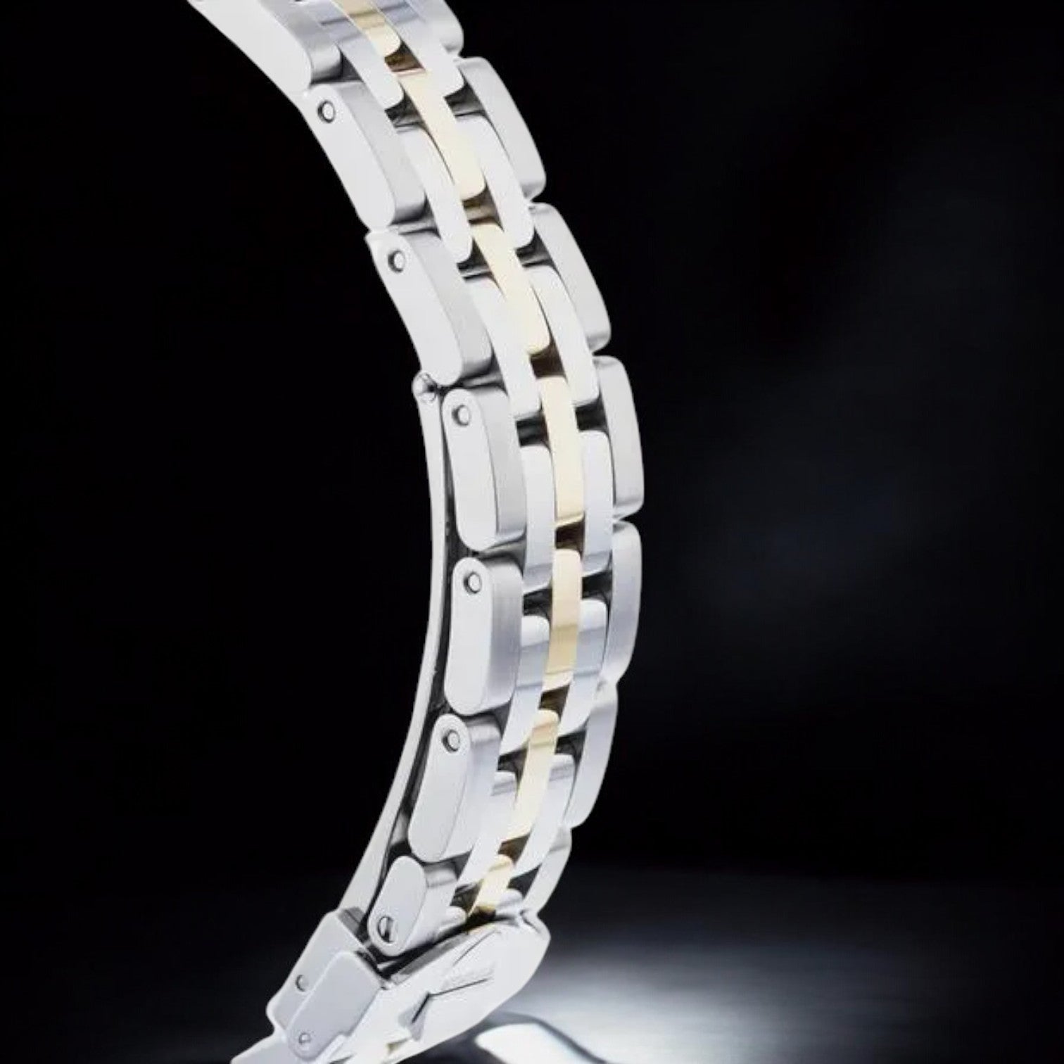 Glamour Date 26 Stainless Steel / Yellow Gold / Black-Diamond / Bracelet