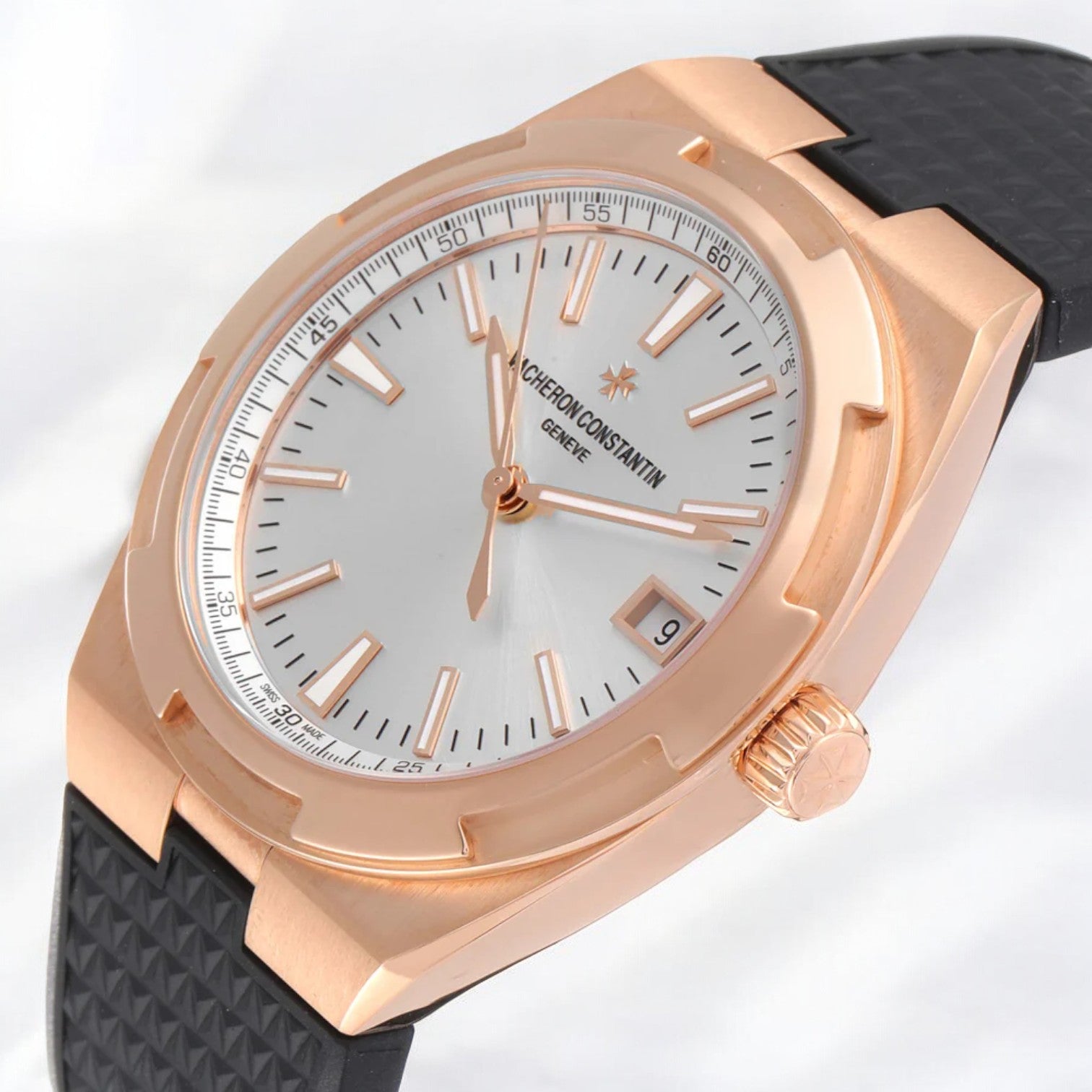 Overseas 4500v Automatic 41mm Silver Dial Rose Gold