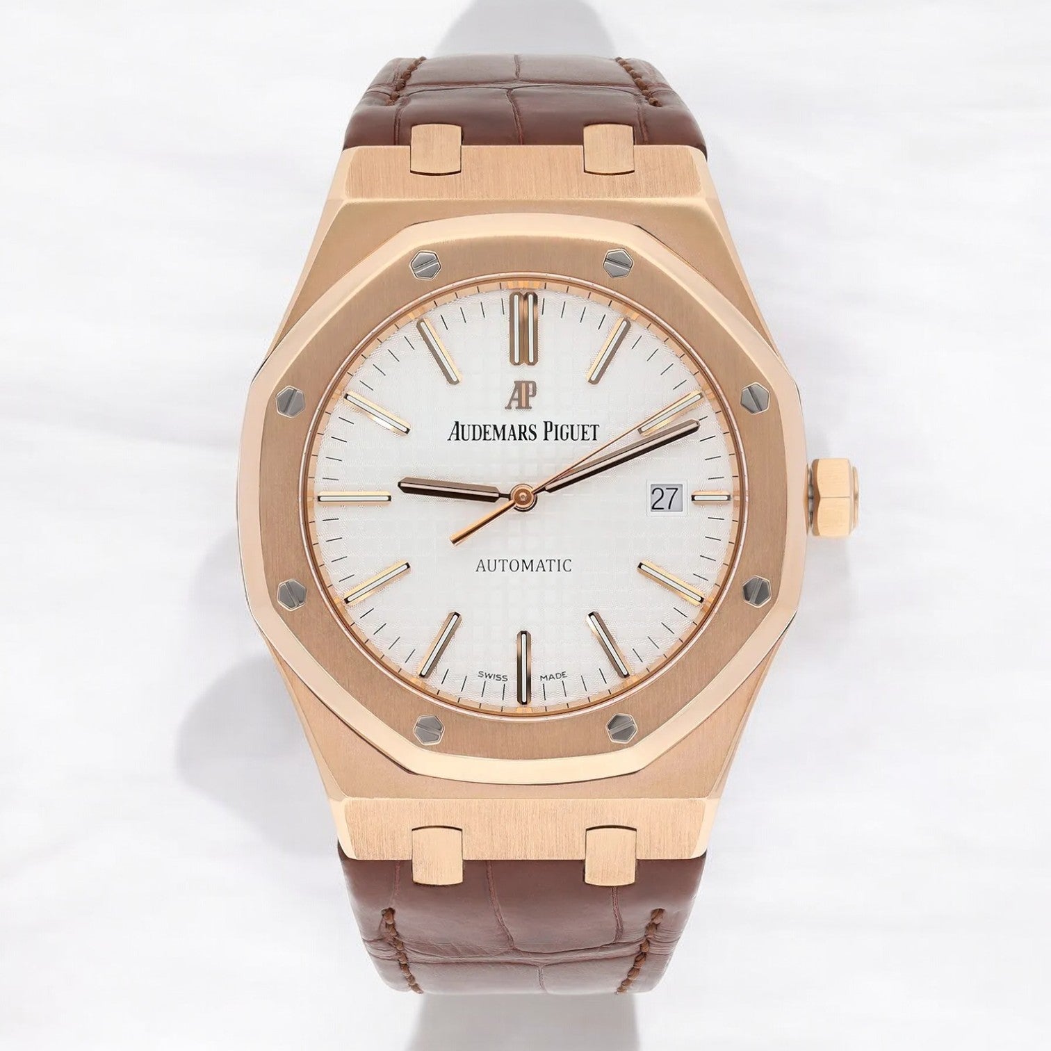 Royal Oak Selfwinding Automatic 18K Rose Gold / Brown Alligator