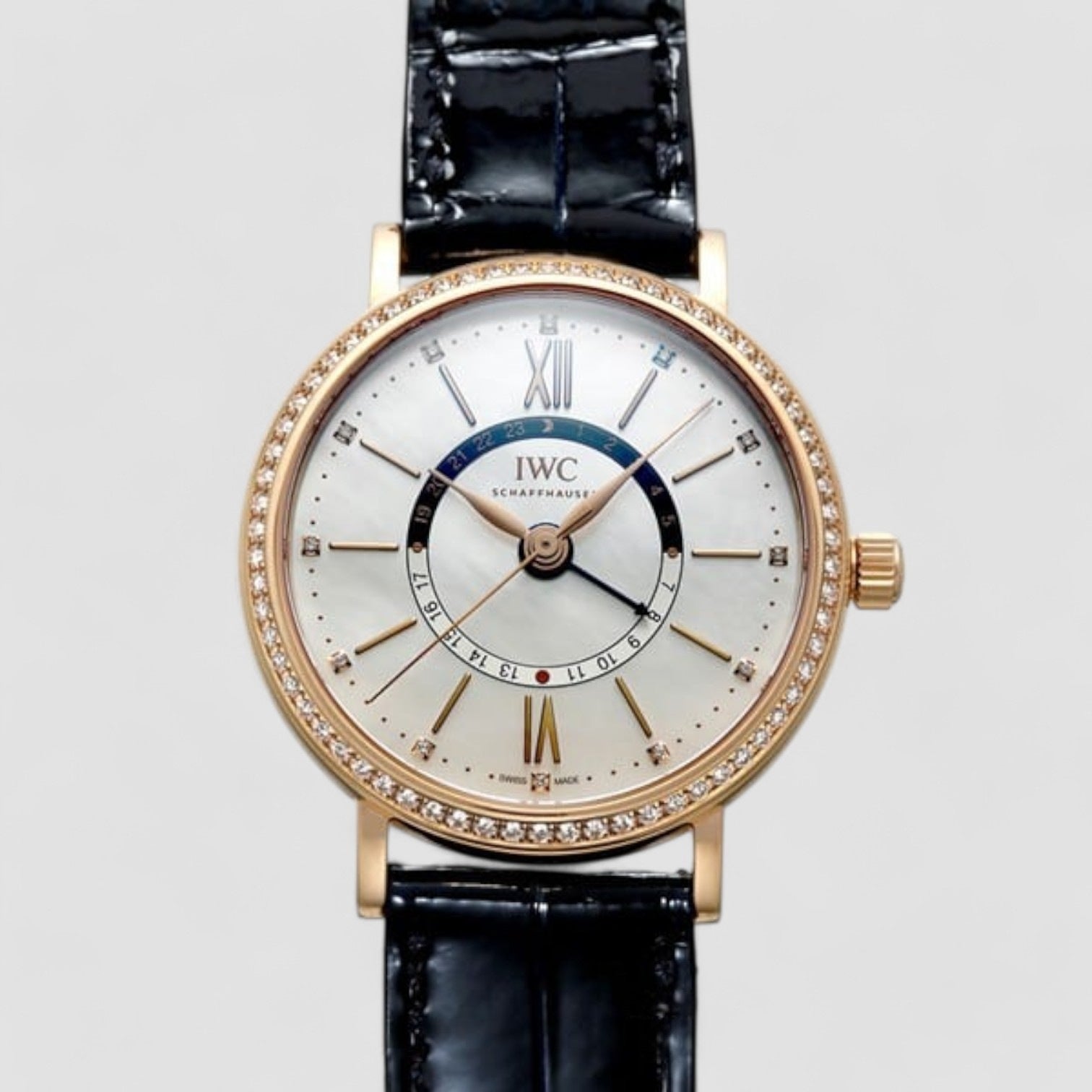 Portofino Automatic Day and Night Automatic Mother of Pearl Dial Ladies Watch