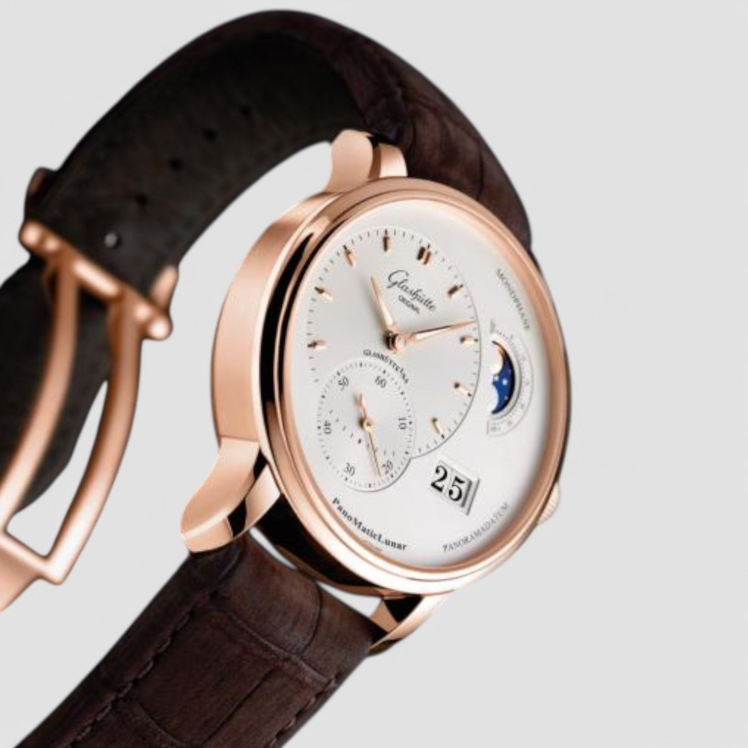 PanoMaticLunar Silver Dial 18K Rose Gold