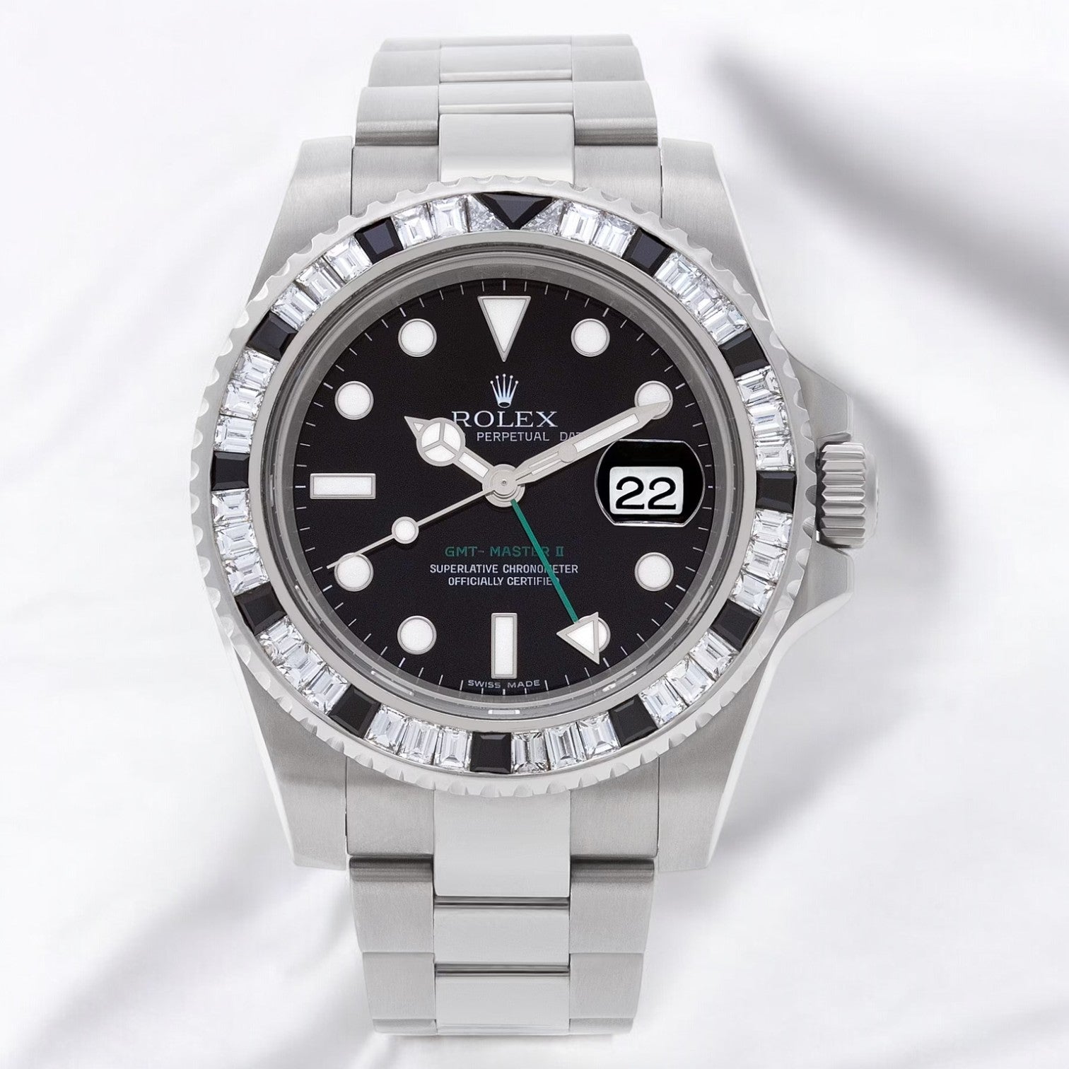 GMT-Master II – 40 mm – Oyster – Custom Bezel - Iced Out