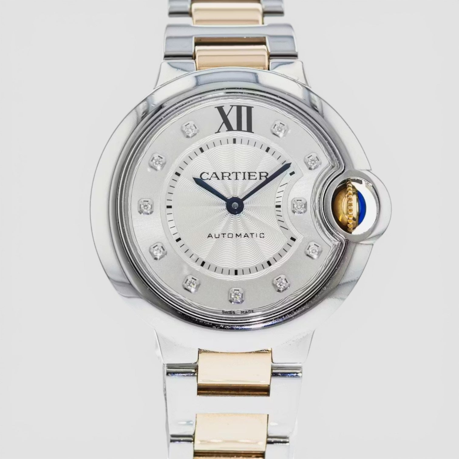 Ballon Bleu 33mm De Silver Dial Rose Gold
