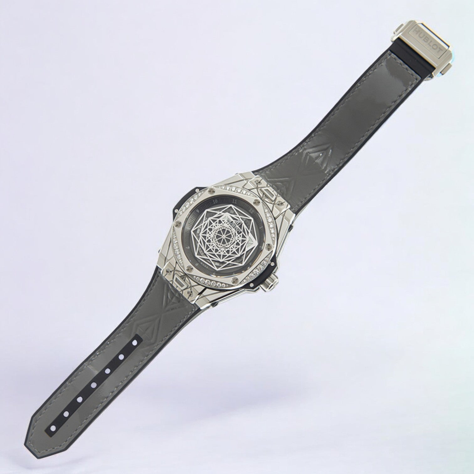 Big Bang Sang Bleu One Click Sang Bleu Grey Diamonds 39 Mm