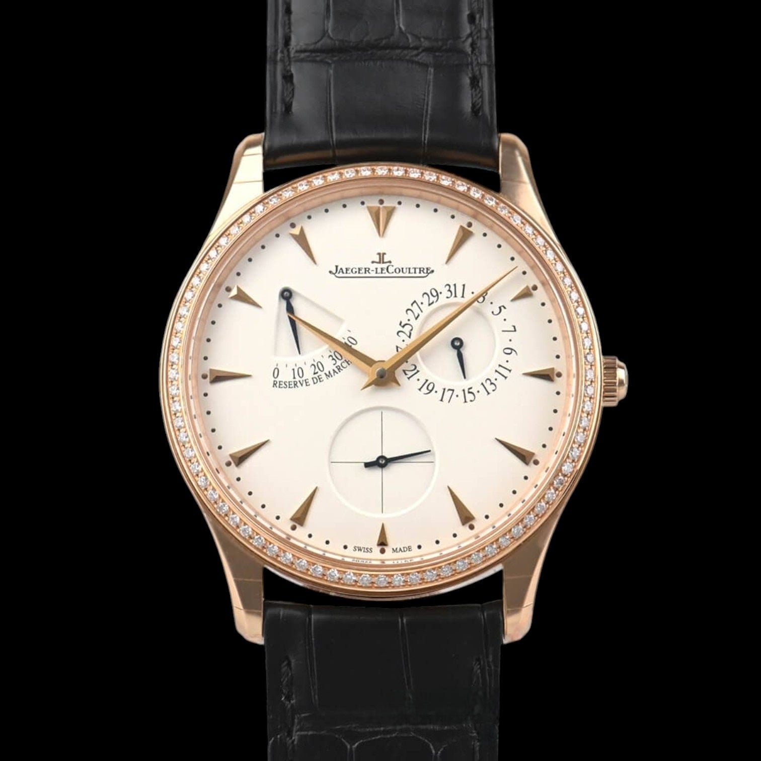 Master Grande Ultra Thin Silver Dial Diamond Bezel RG