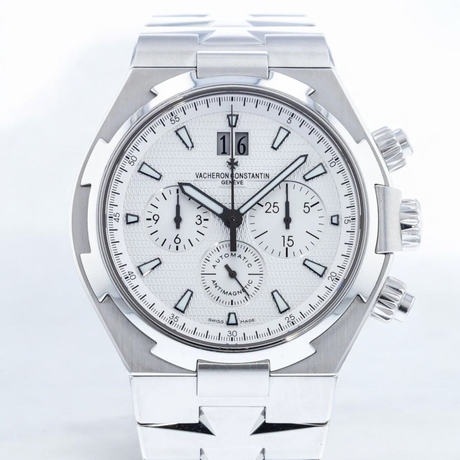 Overseas Chronograph White Dial SS / SS