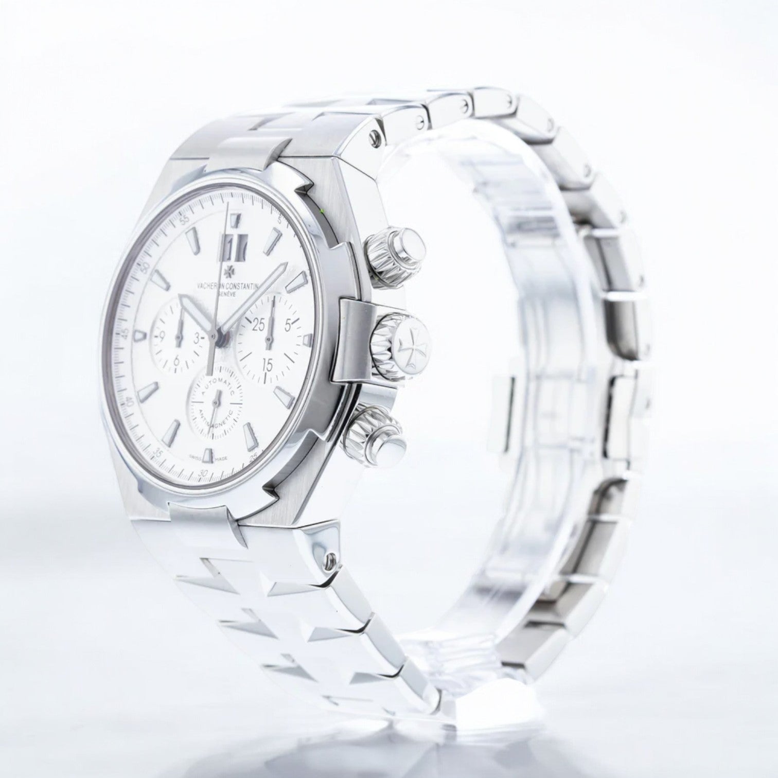 Overseas Chronograph White Dial SS / SS